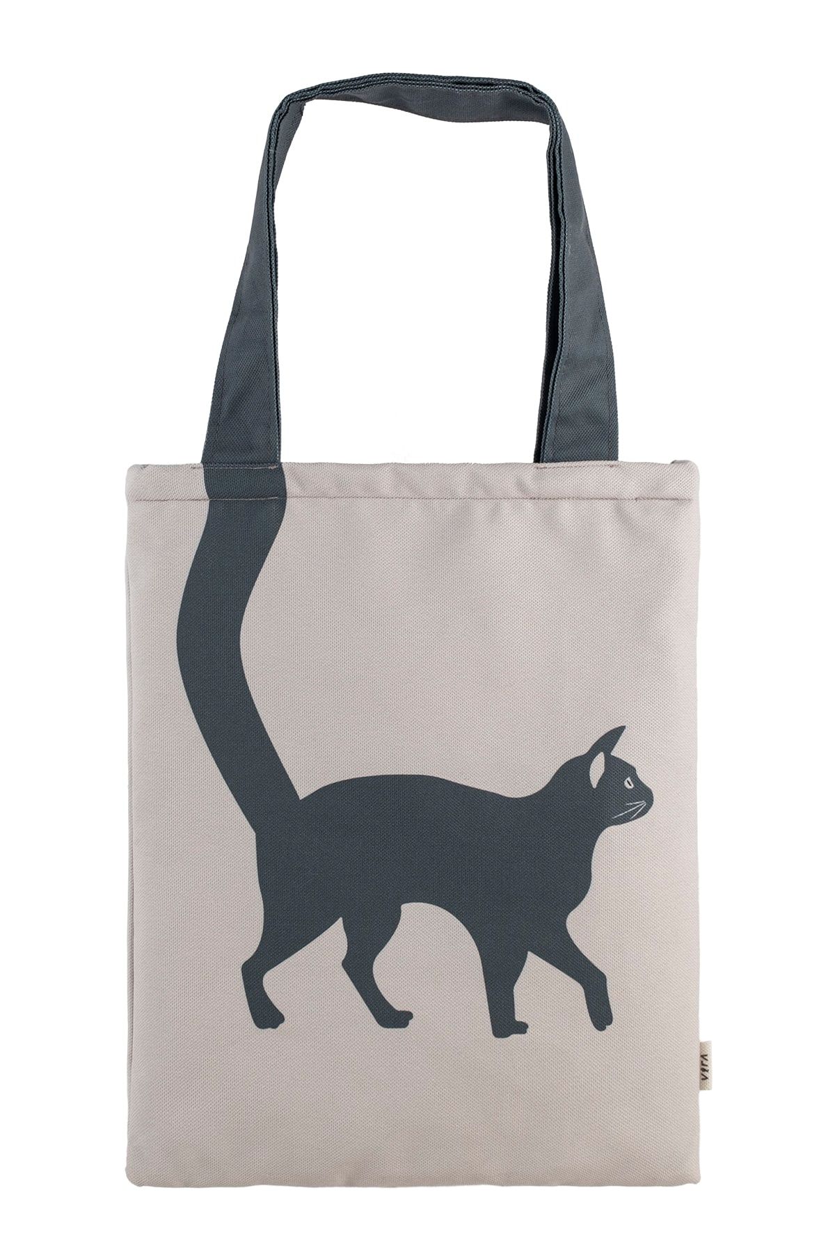 Design Vira Gray Cat Tote Bag