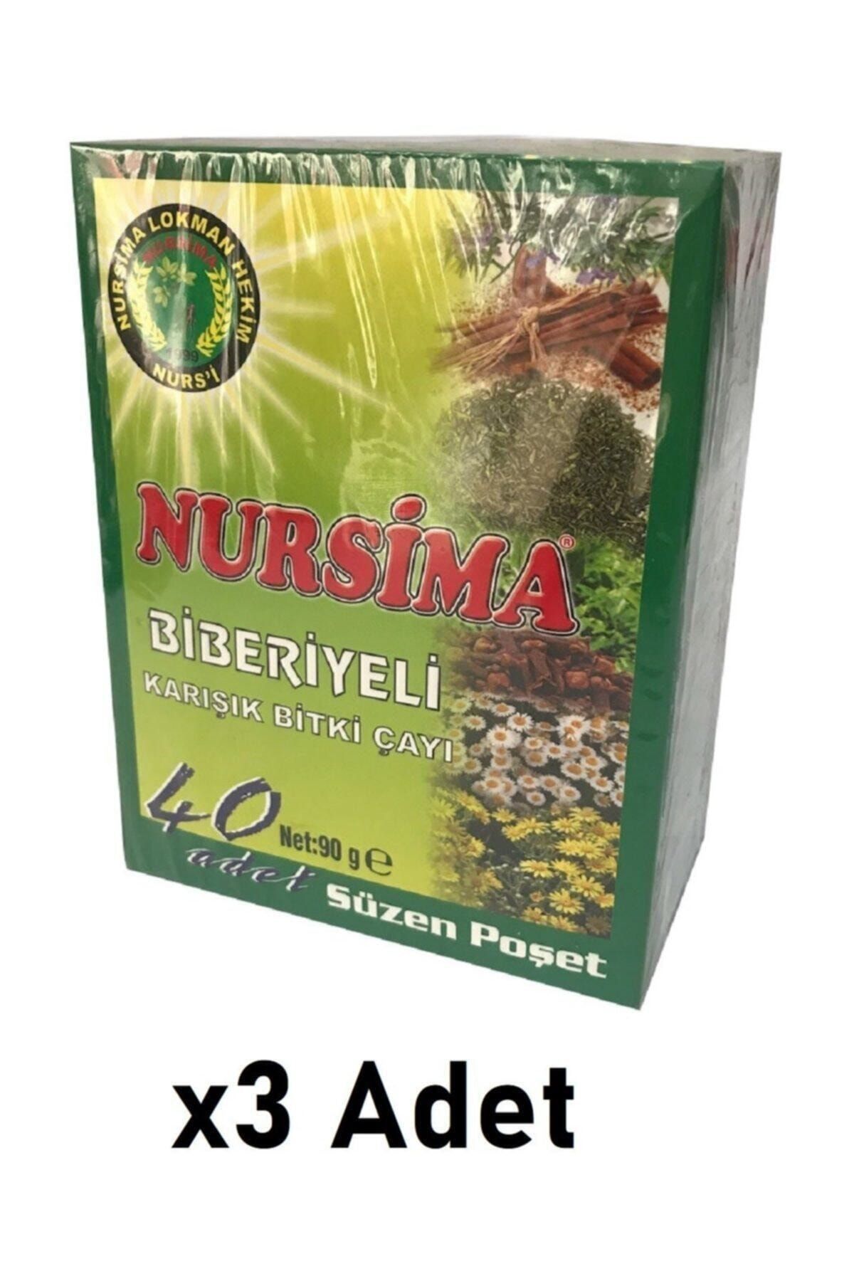 Nursima Biberiyeli Karışık Bitki Çayı 40 Süzen 3 Adet