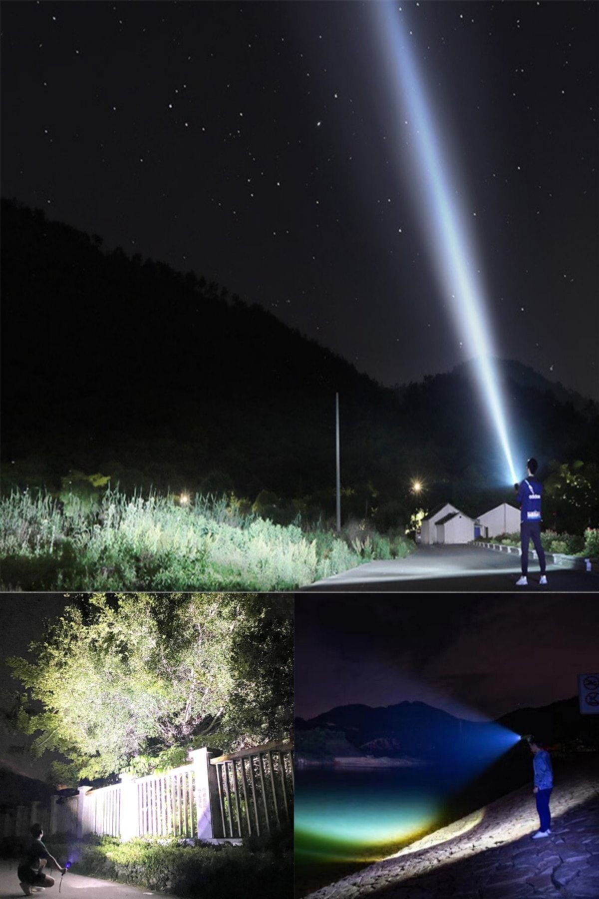 esmelen Uzun Mesafelere Etkili Darbeye Dayanıklı Su Geçirmez Uzun Süreli Işık Profesyonel Kamp El Feneri
