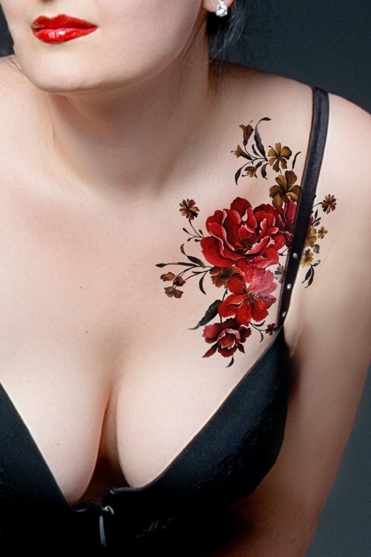 Takıştır Geçici Çiçek Dövme Tattoo