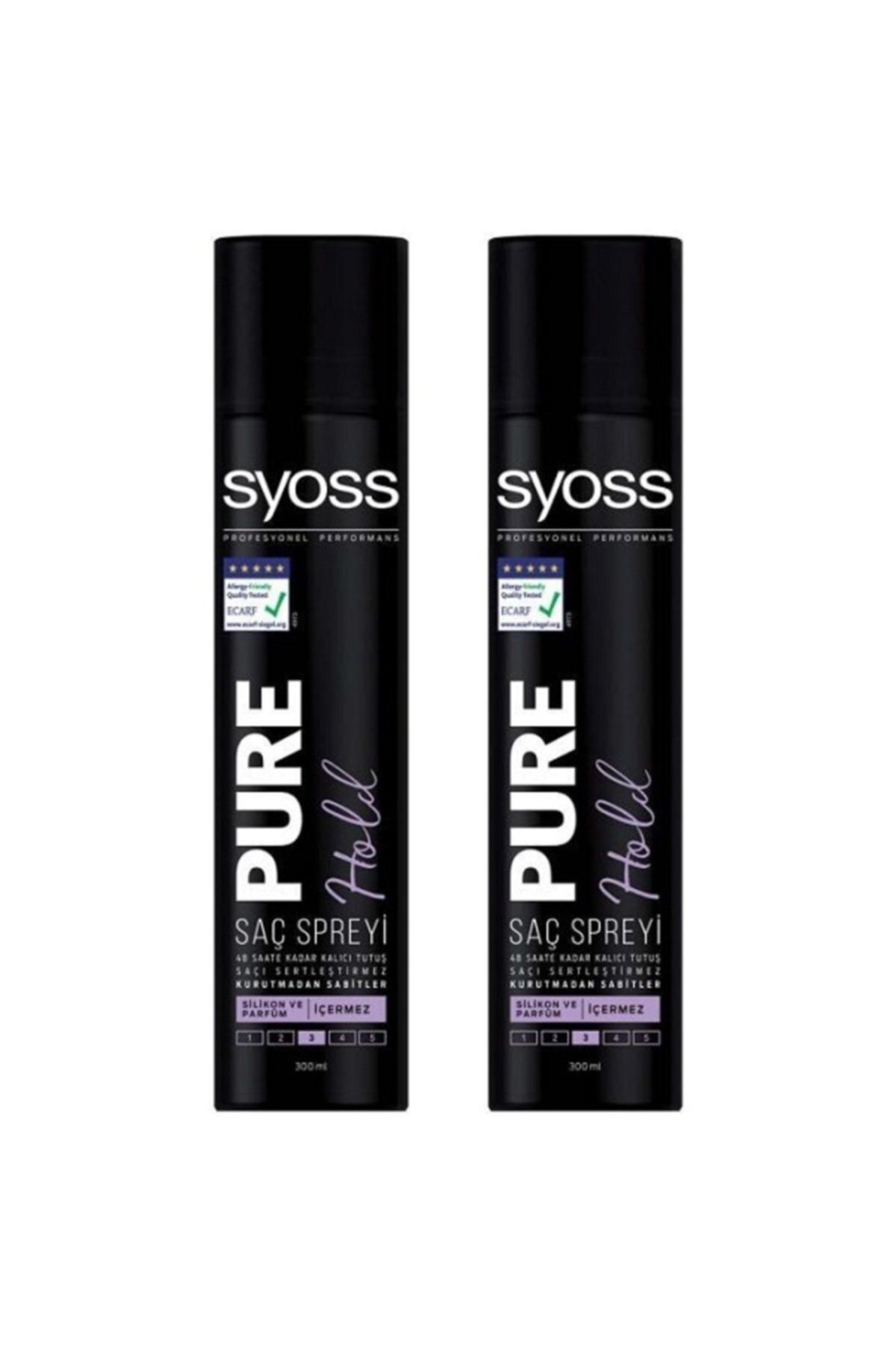 Syoss Danışman Kuaför Pure Hold Saç Spreyi 300 ml - 2'li Set - Maksimum Tutuş