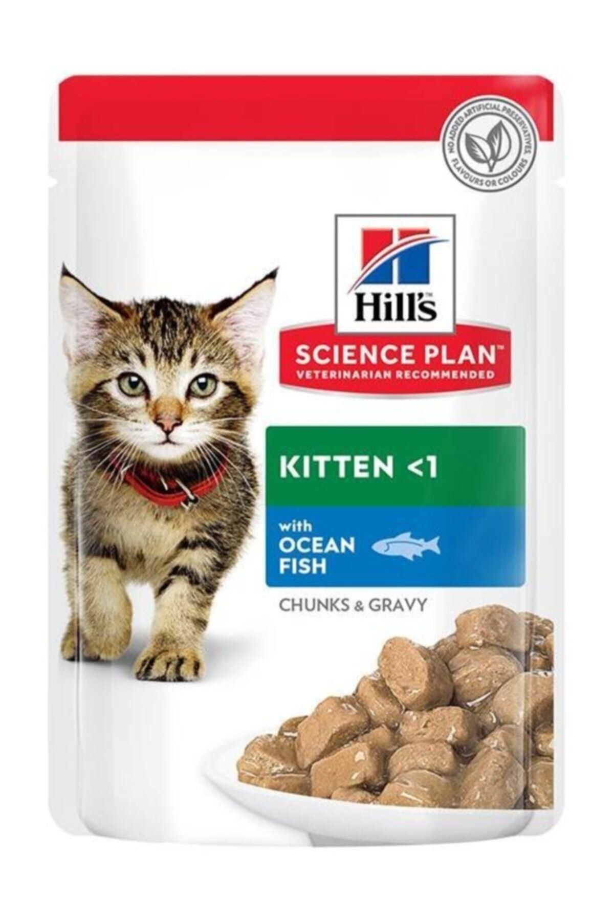 Hill's Hills Chunks In Gravy Kitten Balıklı Yavru Kedi Konservesi 85 Gr