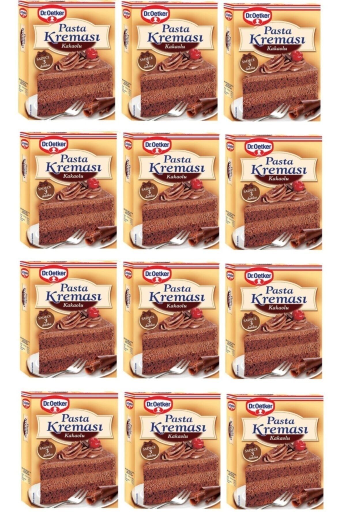 Dr. Oetker Kakaolu Pasta Kreması 156 gX 12 Adet