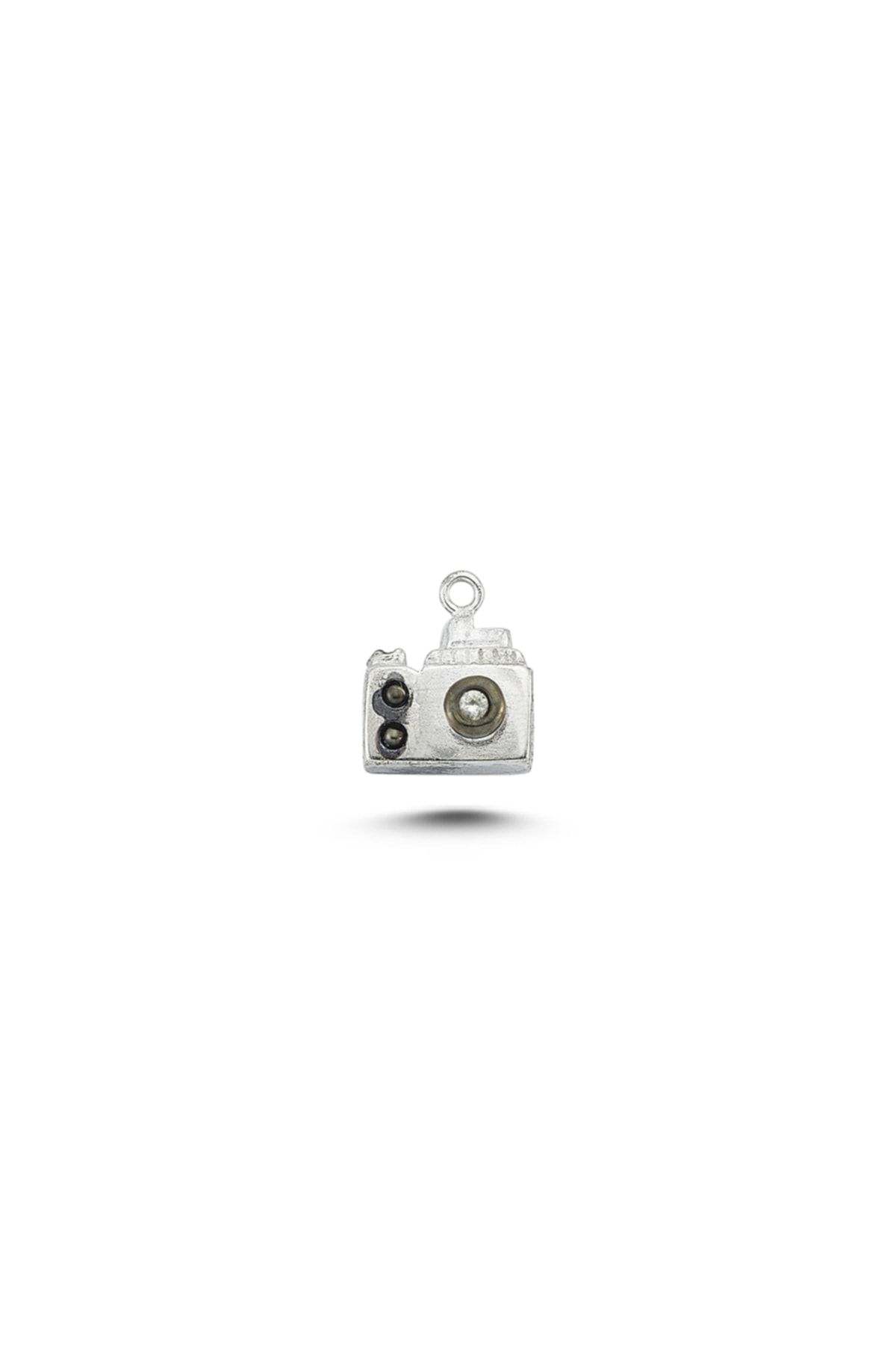 Ecce Mini Pin Fotoğraf Makinası Gümüş Üzeri 14k Altın Kaplamalı Broş/rozet