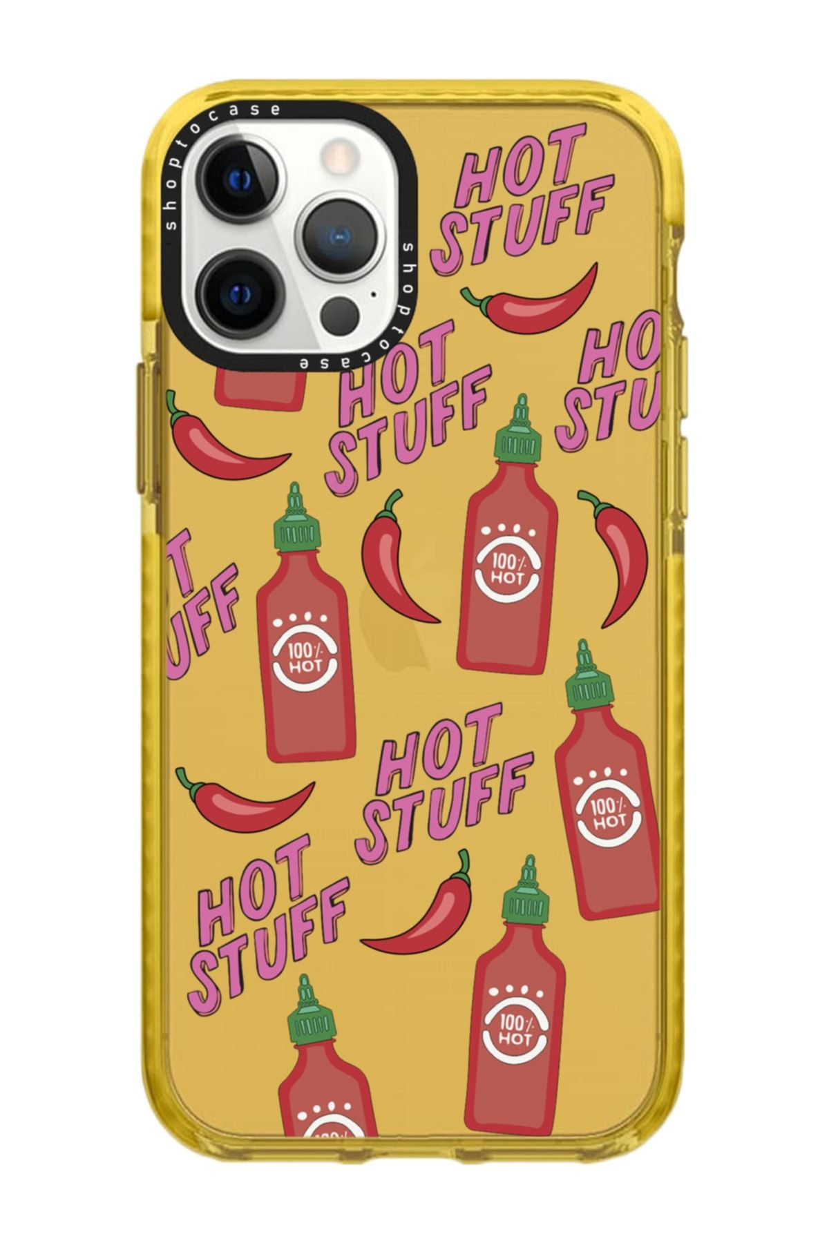 shoptocase Iphone 13 Promax Uyumlu Turuncu Impact Hot Stuff Tasarımlı Telefon Kılıfı