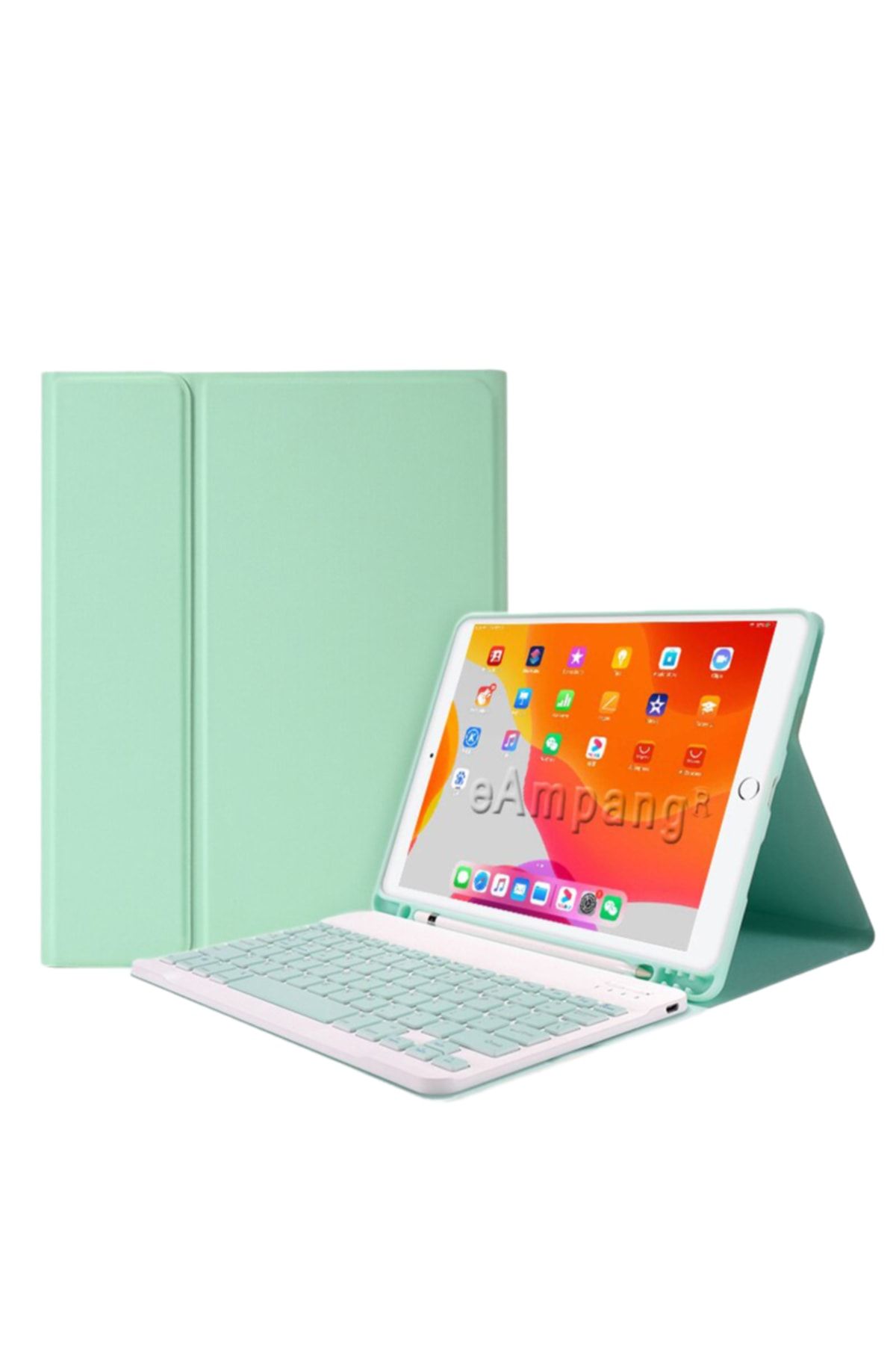 UnDePlus Apple Ipad 6. Nesil 9.7" Kılıf 2018 A1893 A1954 Kablosuz Türkçe Klavyeli Kılıf Mobax