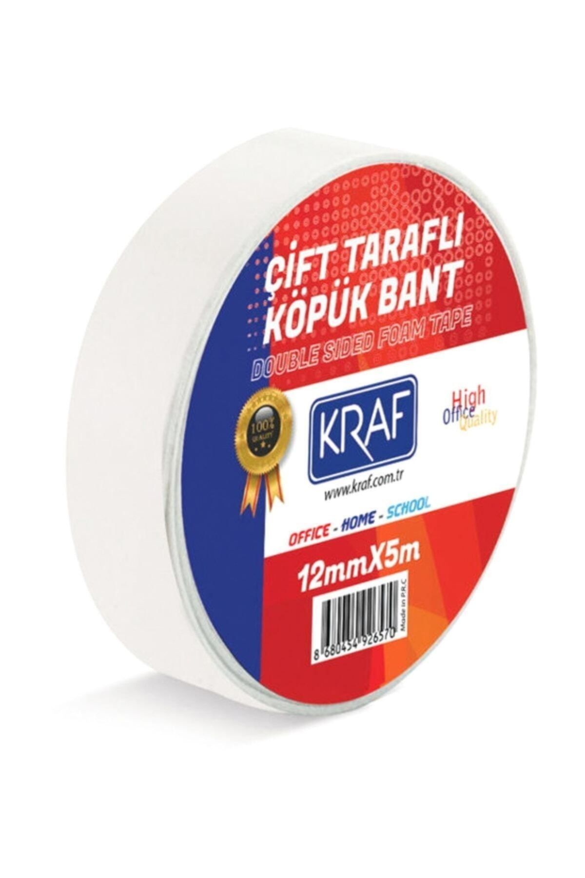 KRAF Çift Taraflı Köpük Bant 12 Mm X 5 Mt