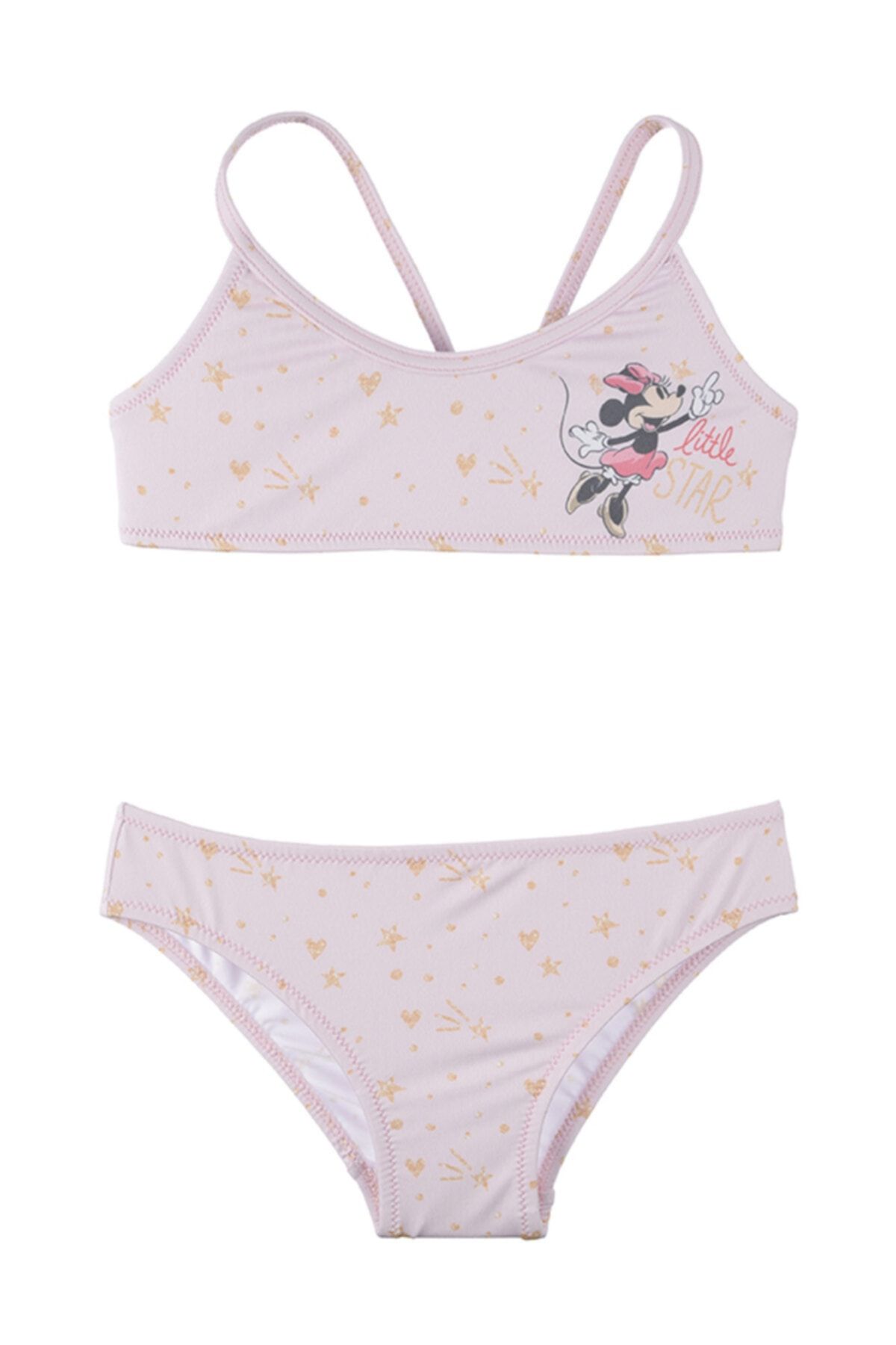 SLIPSTOP Disney Minnie Kız Çocuk Pembe Bikini Takımı
