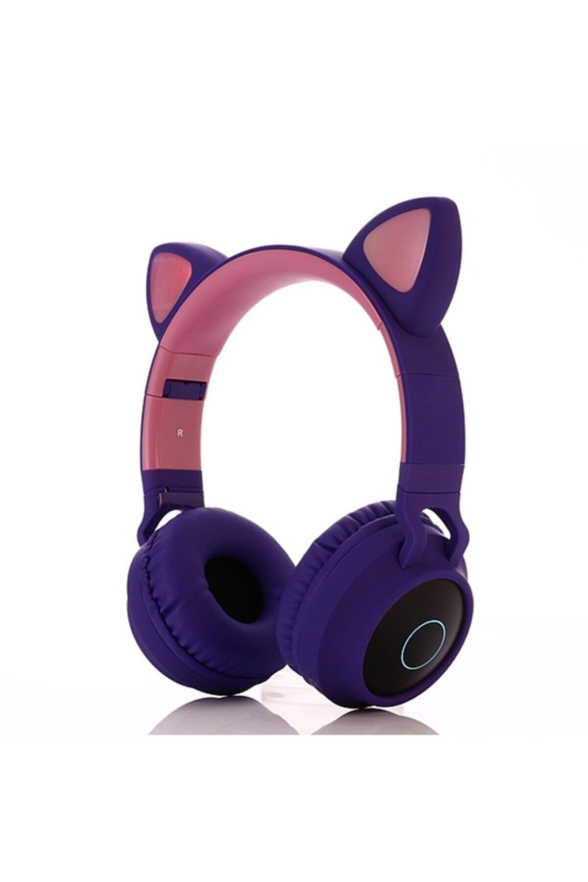 T G Kedi Kulaklı Kulaklık Led Işıklı Mikronlu Hafıza Kartı/Aux Girişli Kablosuz Bluetooth Kedi Kulaklık