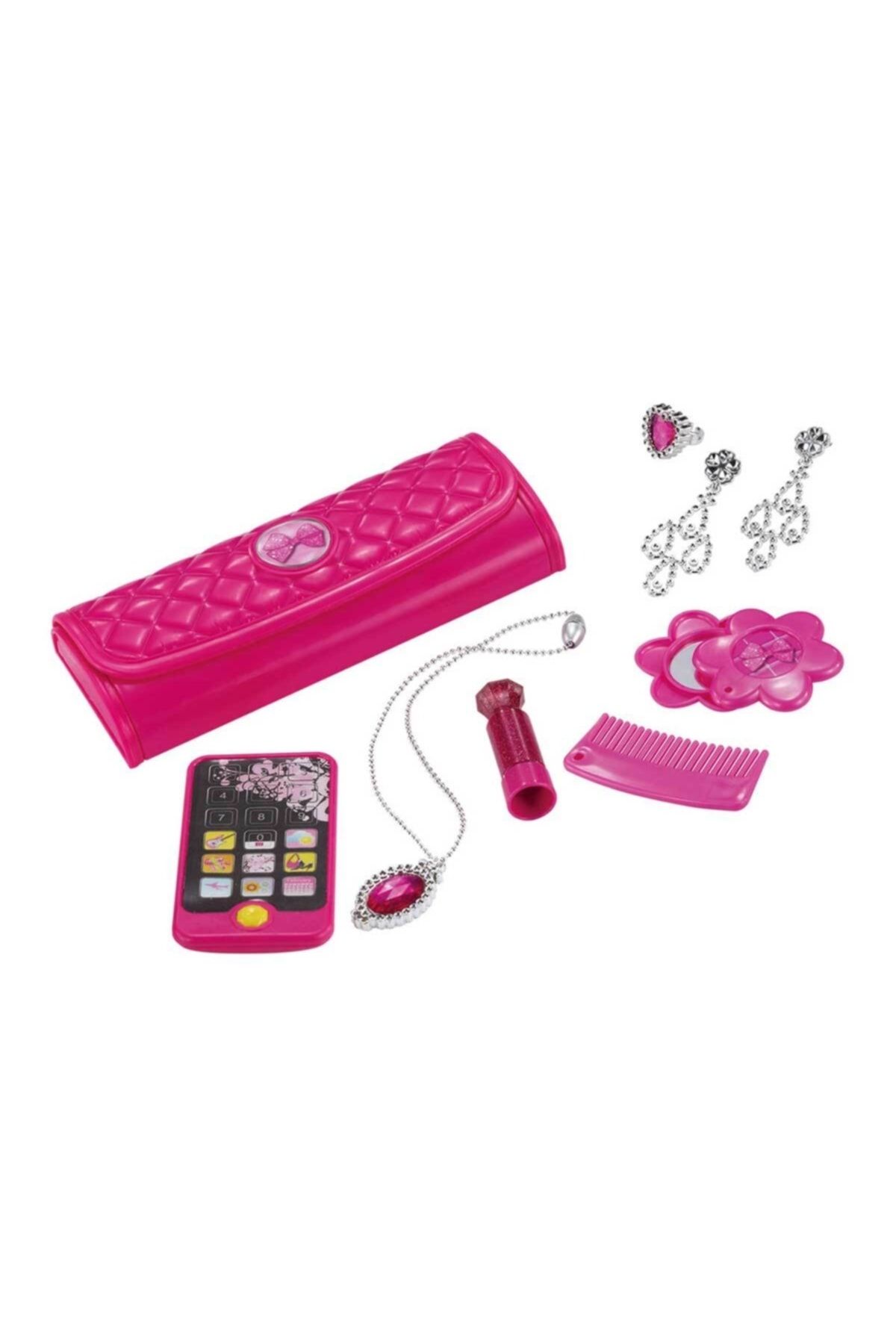 Barbie Çantalı Güzellik Oyun Seti (kolye-pembe Telefon)