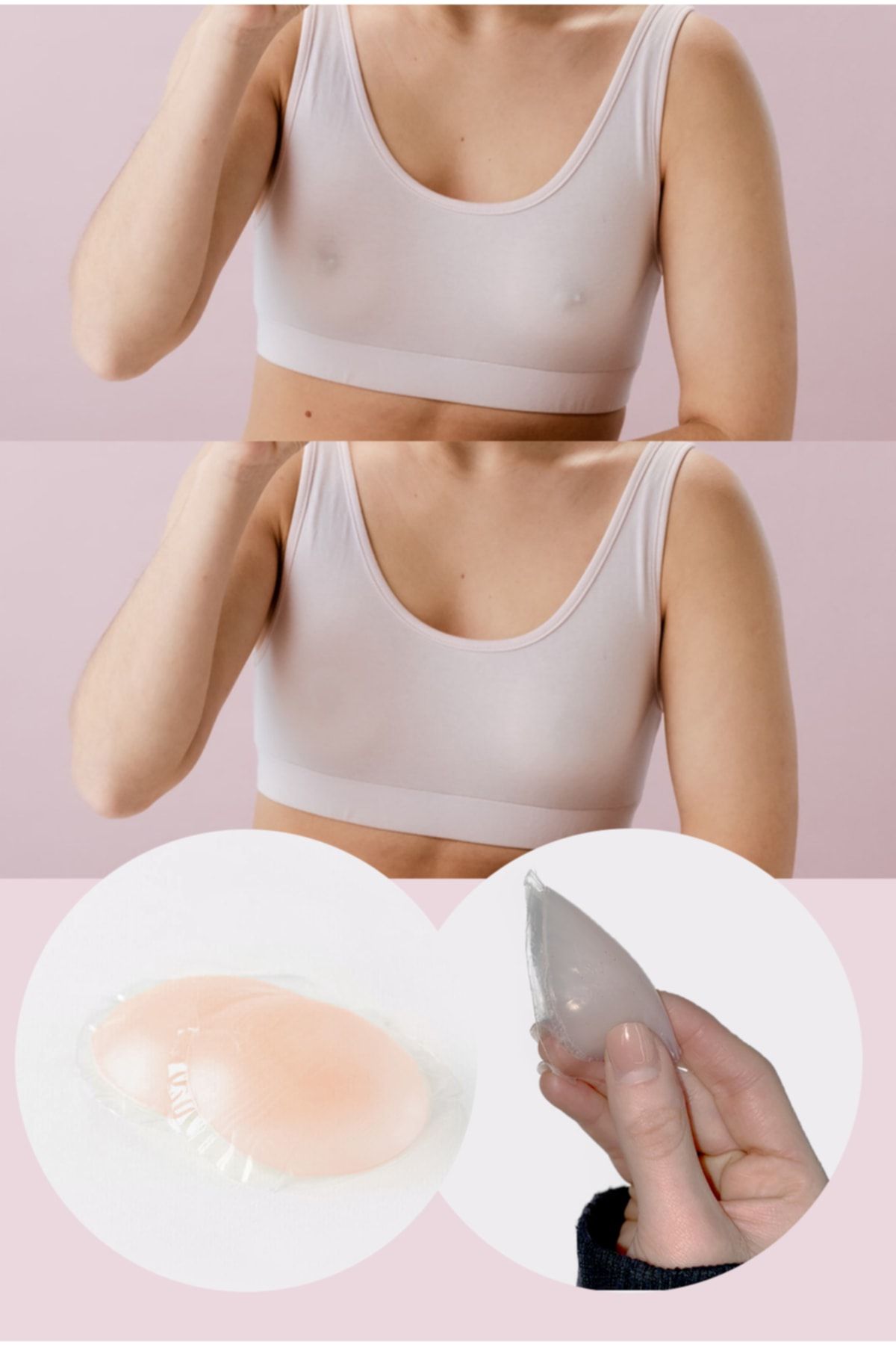 Lorelm Göğüs Ucu Kapatıcı Silikon Yapışkanlı Meme Ucu Gizleyici Nipple Concealer Pad