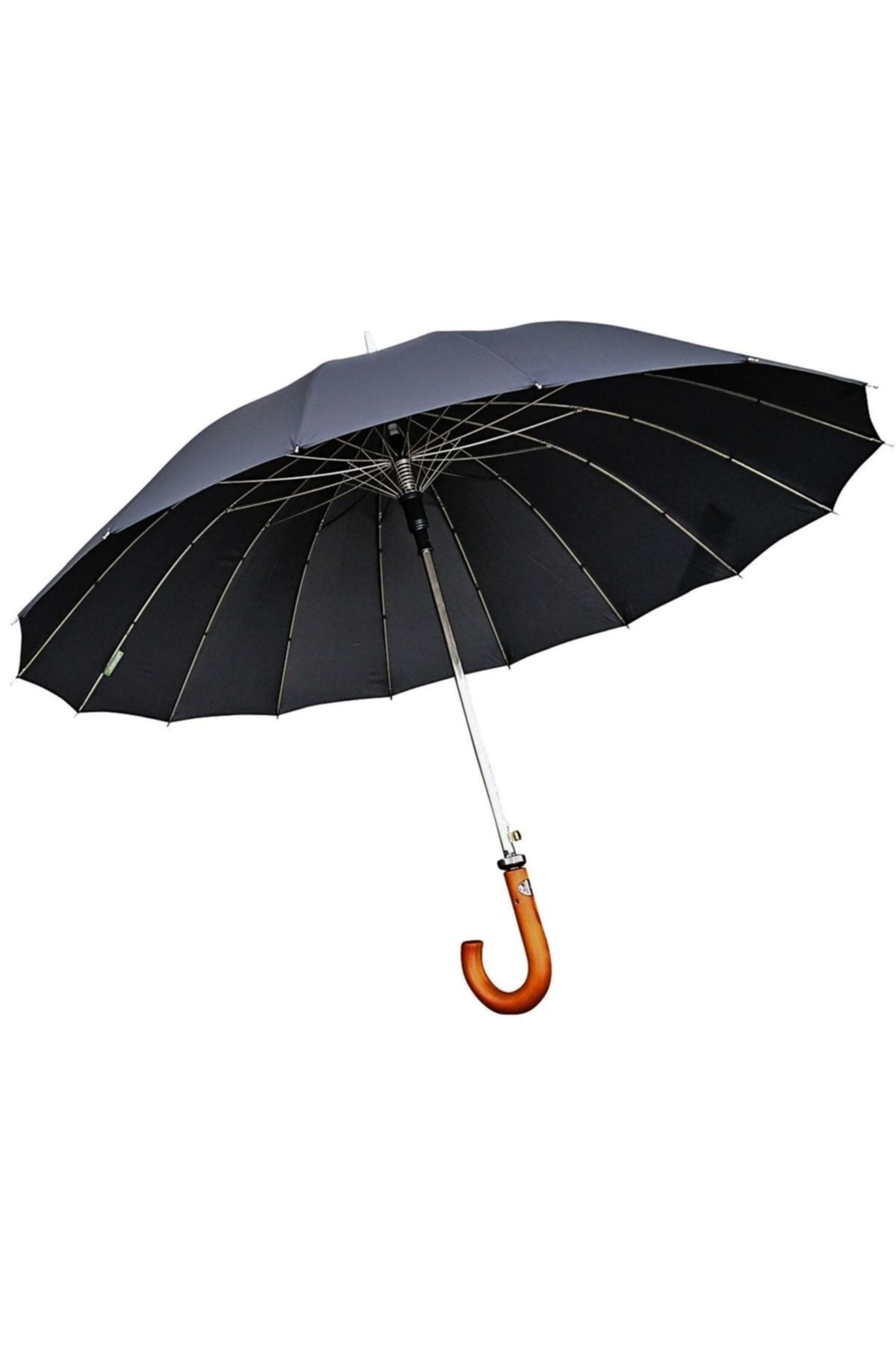 Tevalli Erkek Siyah Snotline 41g Lüx Rüzgara Dayanıklı Otomatik Baston Şemsiye