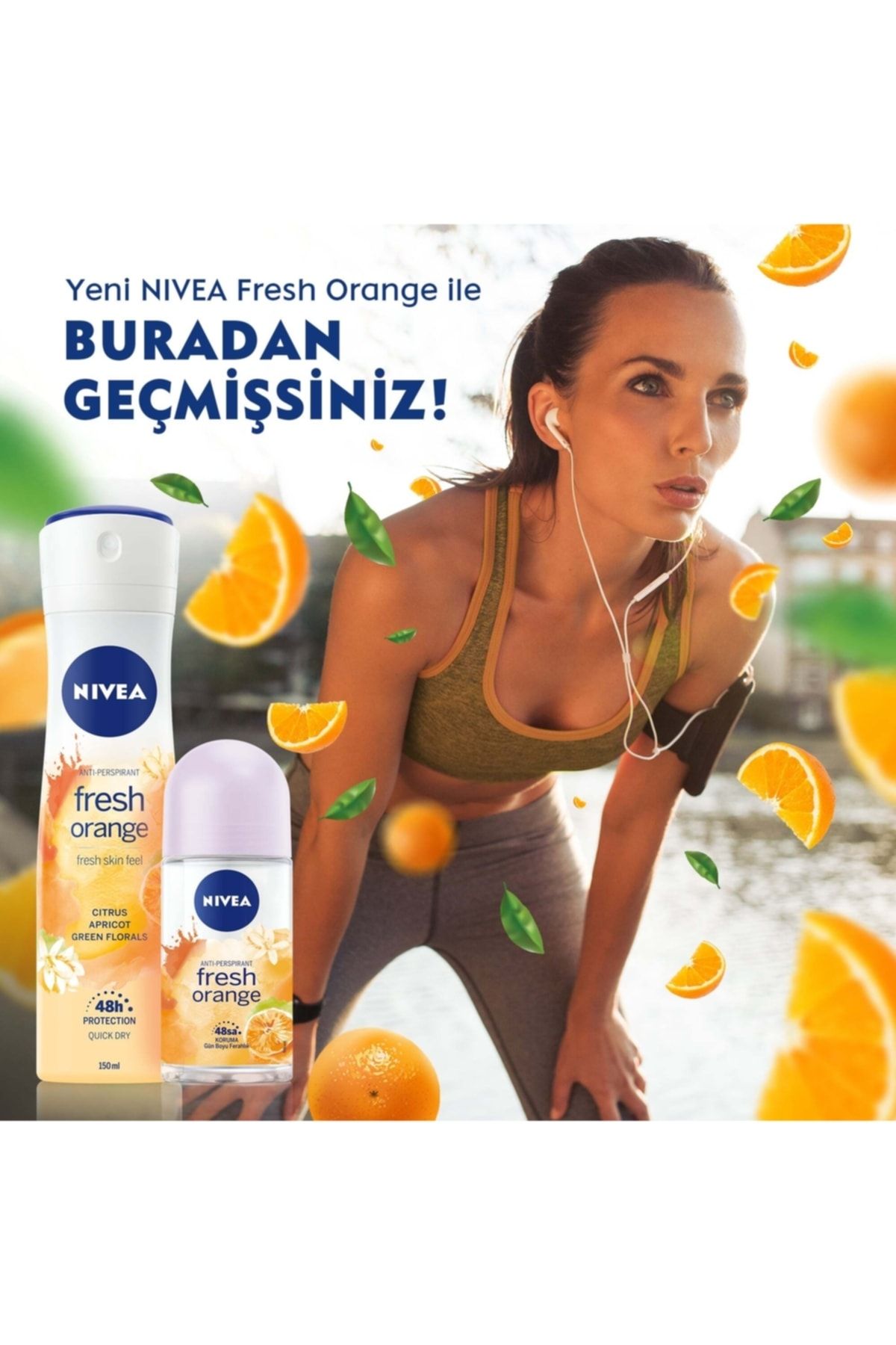 Kadın Sprey Deodorant Fresh Orange, 48 Saat Anti-perspirant Koruma, 150 ml_3