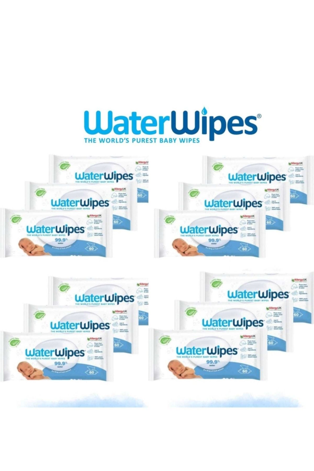 WaterWipes Doğal Islak Mendil Yeni Bio Original Baby 12'li X60 (720 Yaprak) Wipes
