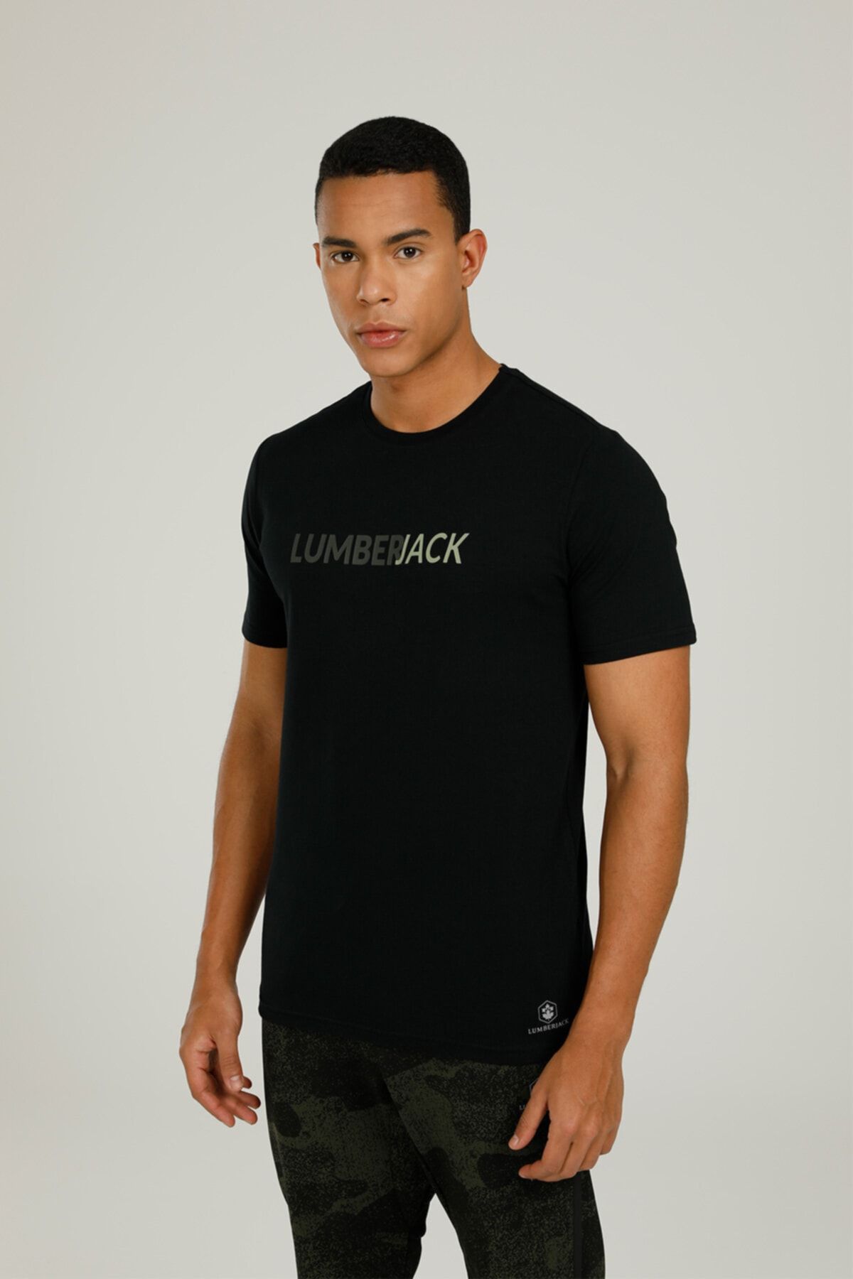 Lumberjack Ct1031 Dıma Logo T-shırt Siyah Erkek Kısa Kol T-shirt