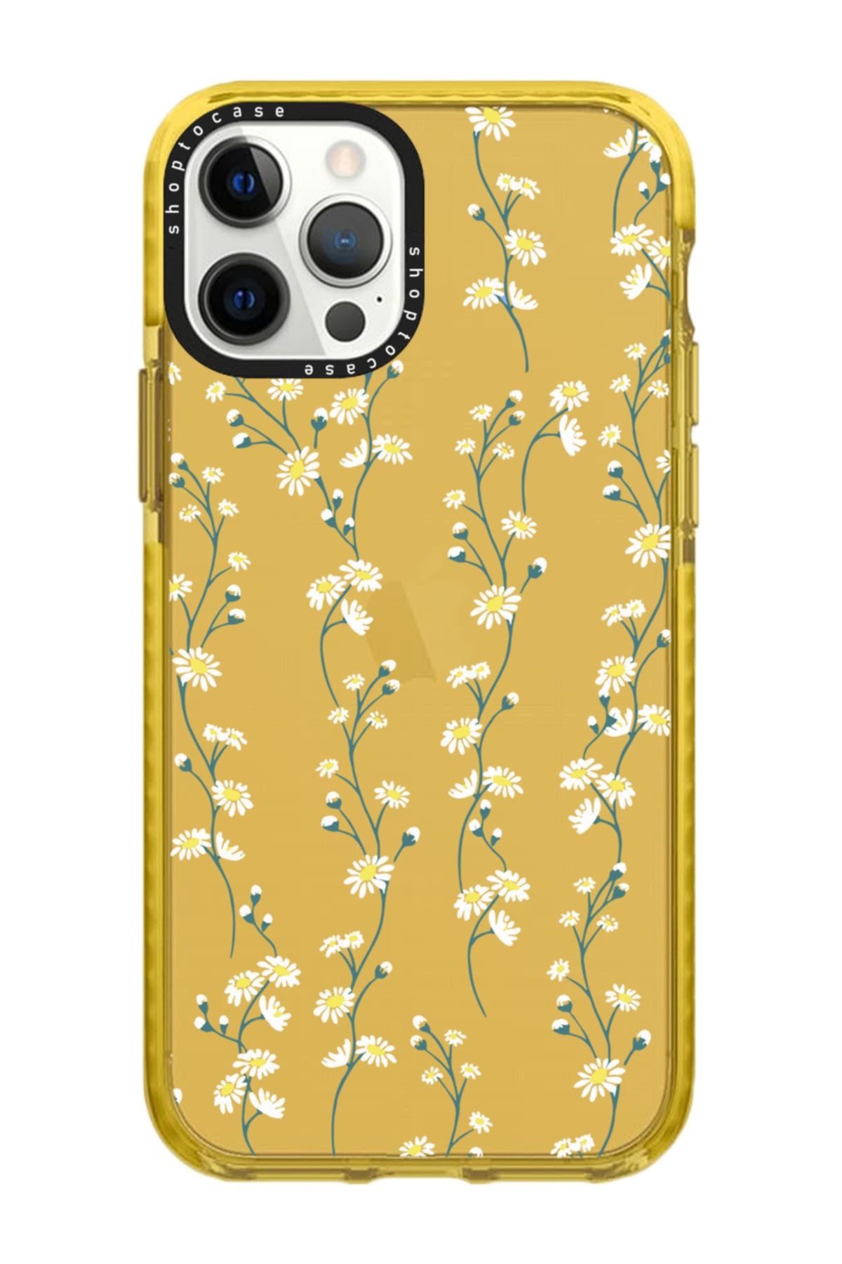 shoptocase Iphone 13 Promax Uyumlu Turuncu Impact Papatya Sarmaşığı Tasarımlı Telefon Kılıfı
