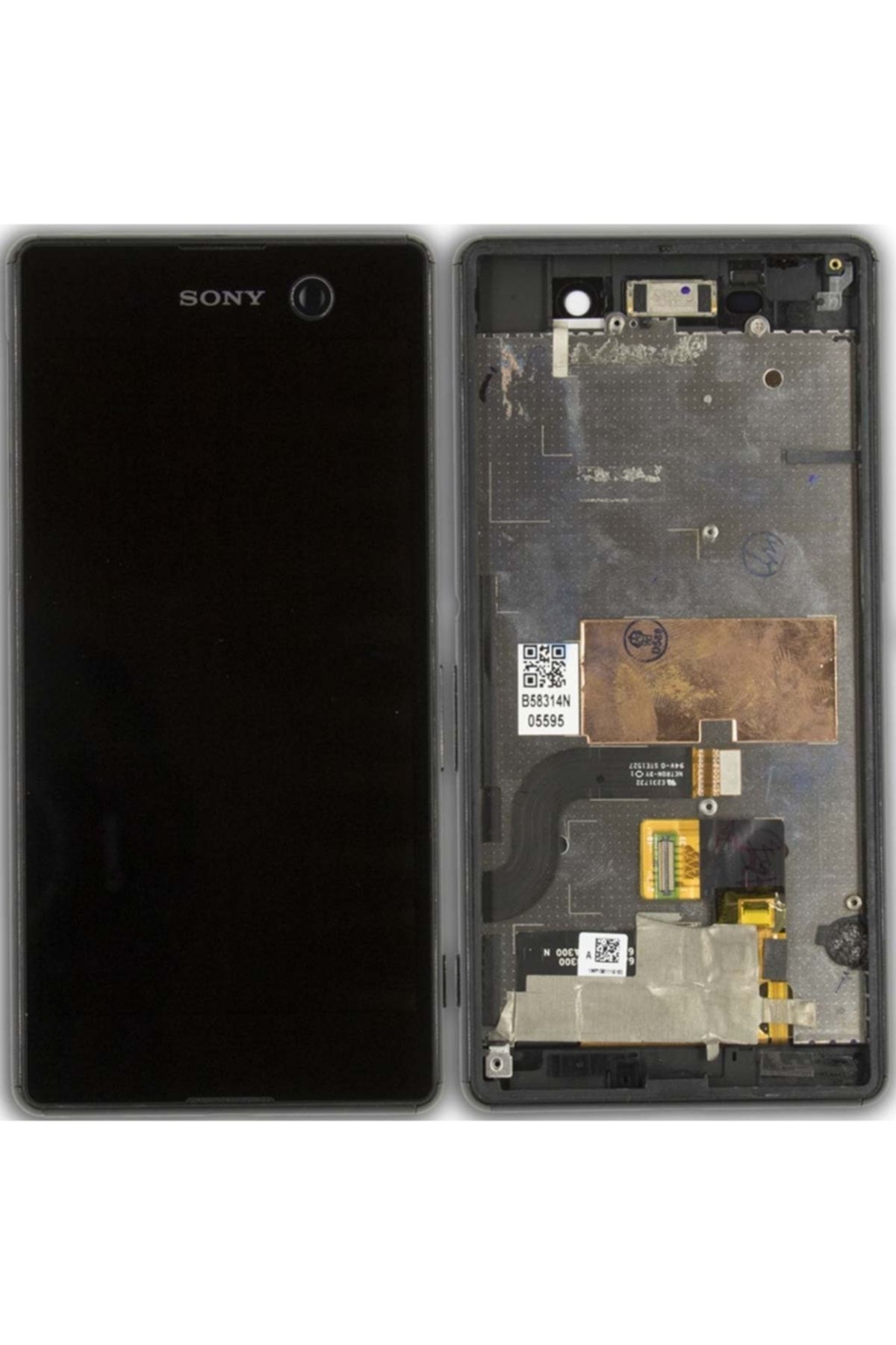 Sony Kdr Xperia M5 E5603 E5606 E5653 Lcd Ekran Dokunmatik Çıtalı Siyah