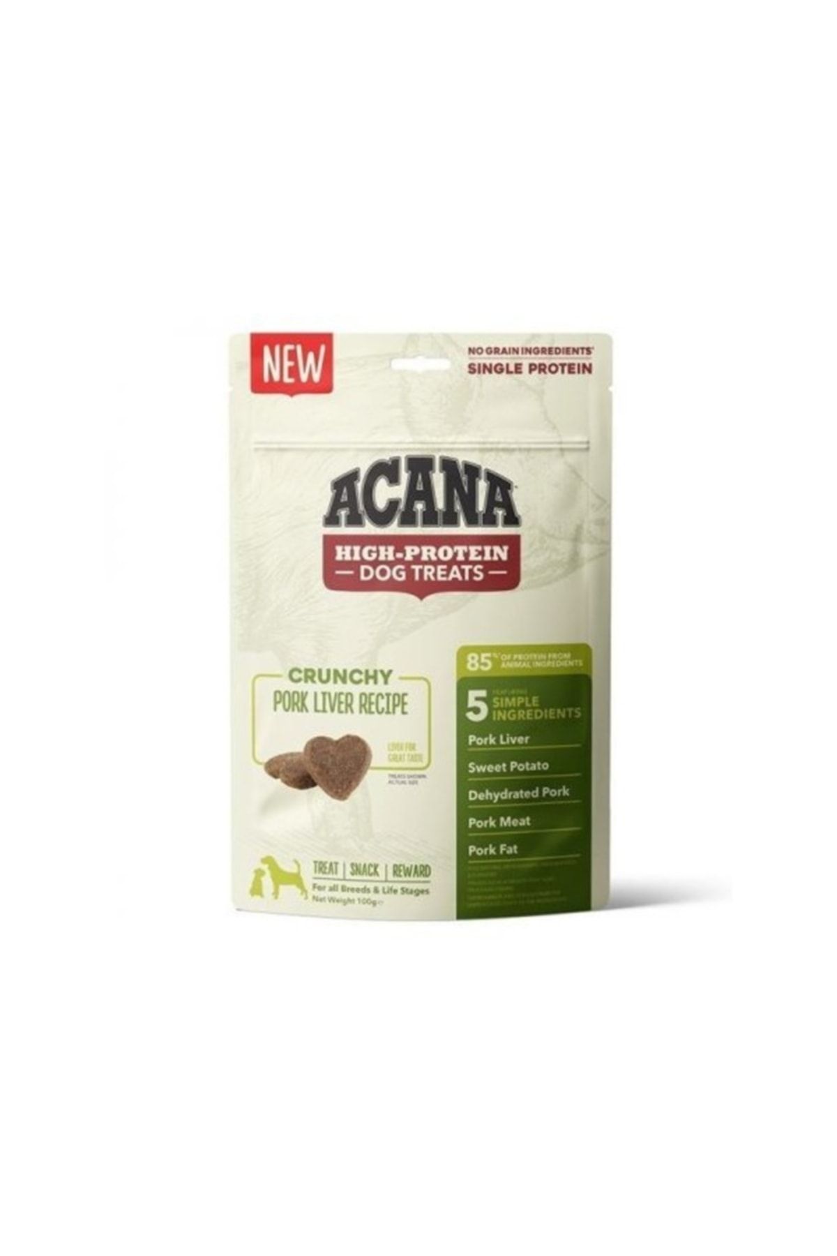 Acana Crunchy Pork Dog Treats 100 gr – Yüksek Proteinli Domuz Etli Köpek Ödülü