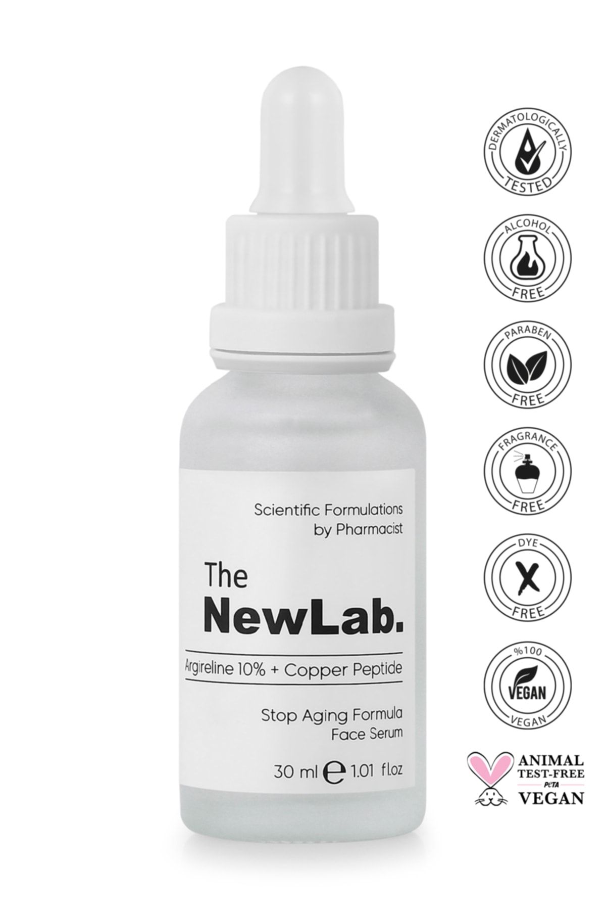 The NewLab Yaşlanma, Kaz Ayakları & Kırışıklık Karşıtı Peptit Yüz Serumu 30 ml (10% ARGİRELİNE PEPTİDE)