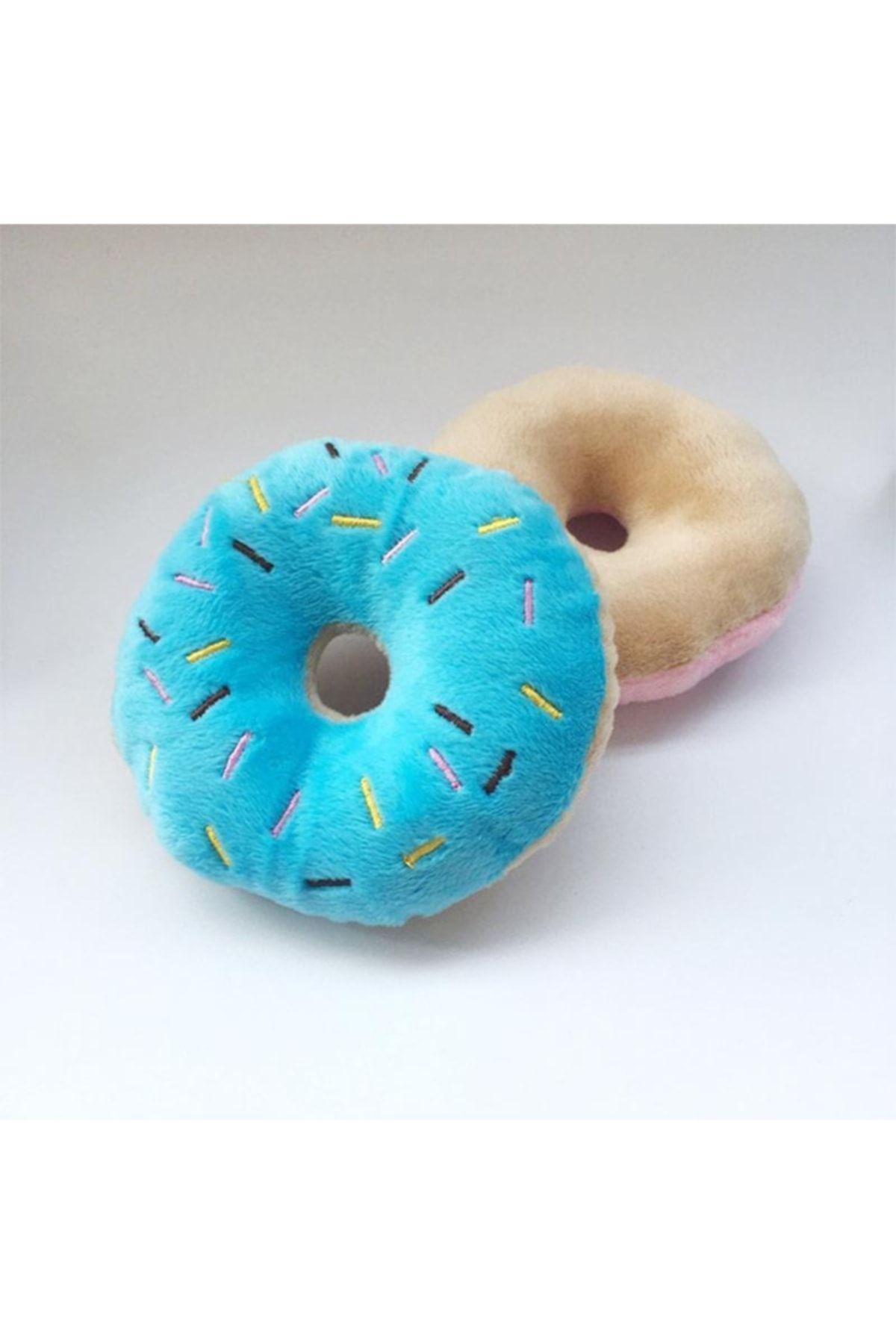 Mixpet Donut Şekilli Köpek Peluş Oyuncak 11 Cm 1 Adet Mavi