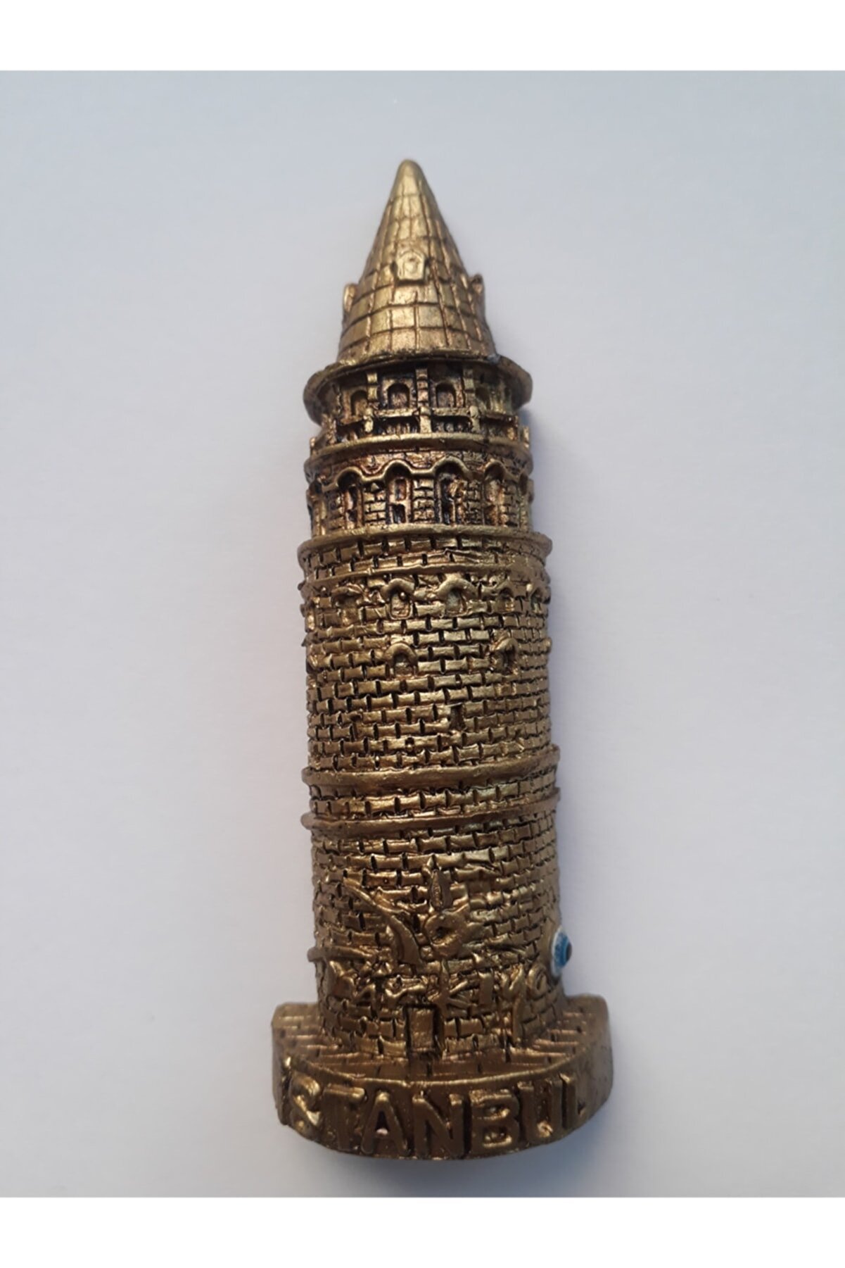 NiceandBonita Istanbul Galata Tower Magneti With Golden Color, Magnet
