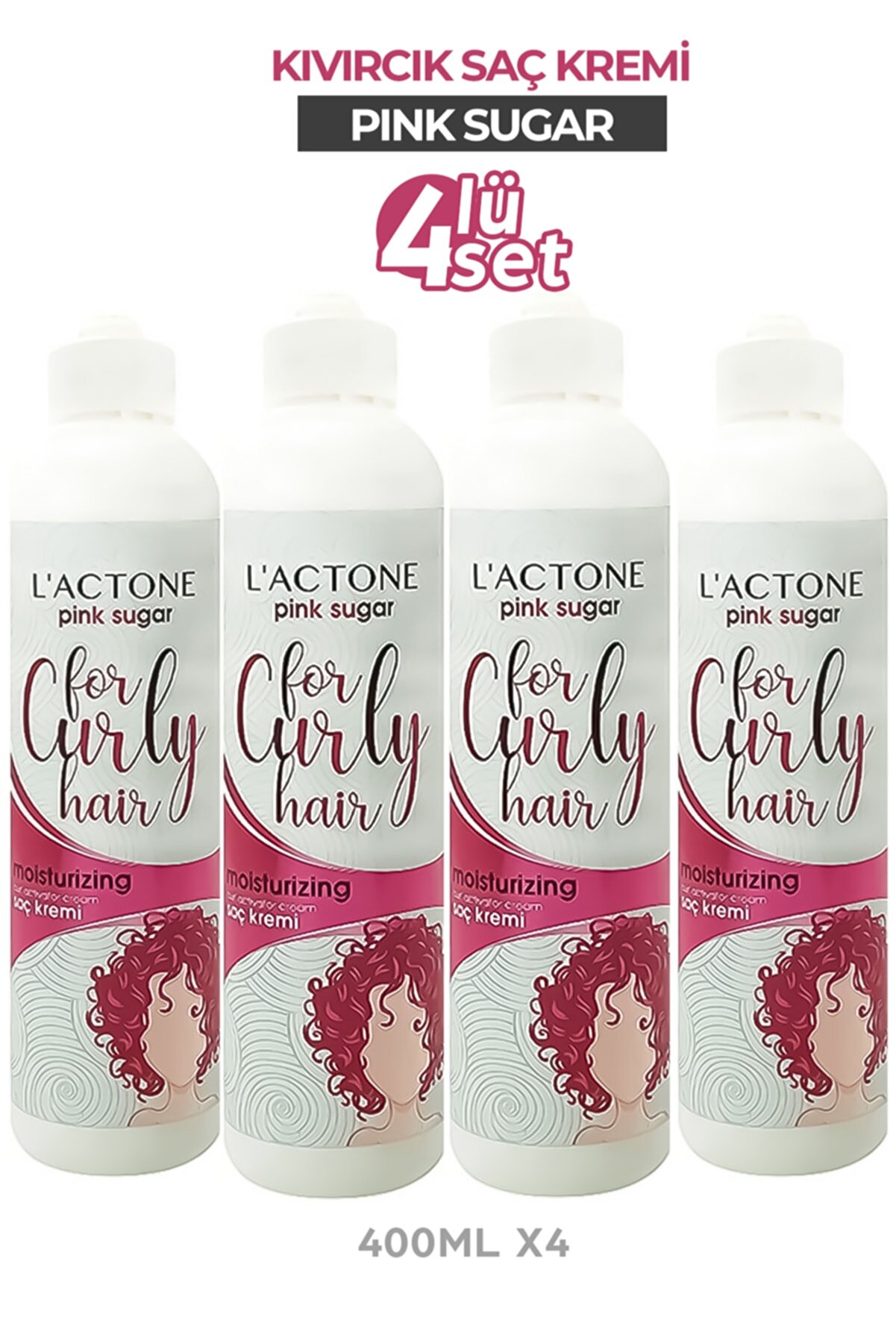 L'ACTONE Lactone 4'lü Kıvırcık Saç Için Pink Sugar Aktivatör Krem