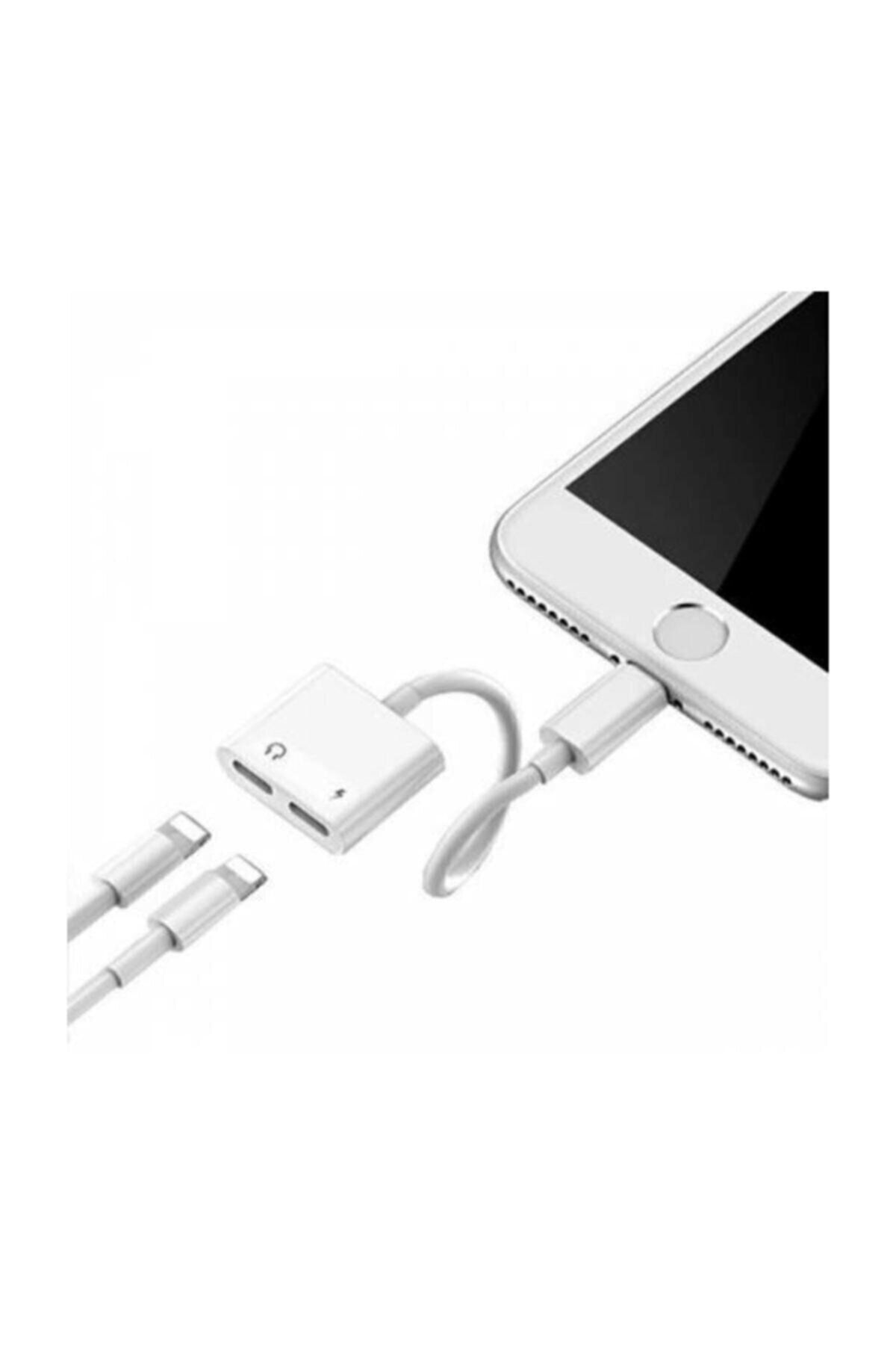 Genel Markalar Apple Iphone Dual Lightning Şarj Ve Kulaklık Aparatı Dönüştürücü Dönüştürücü