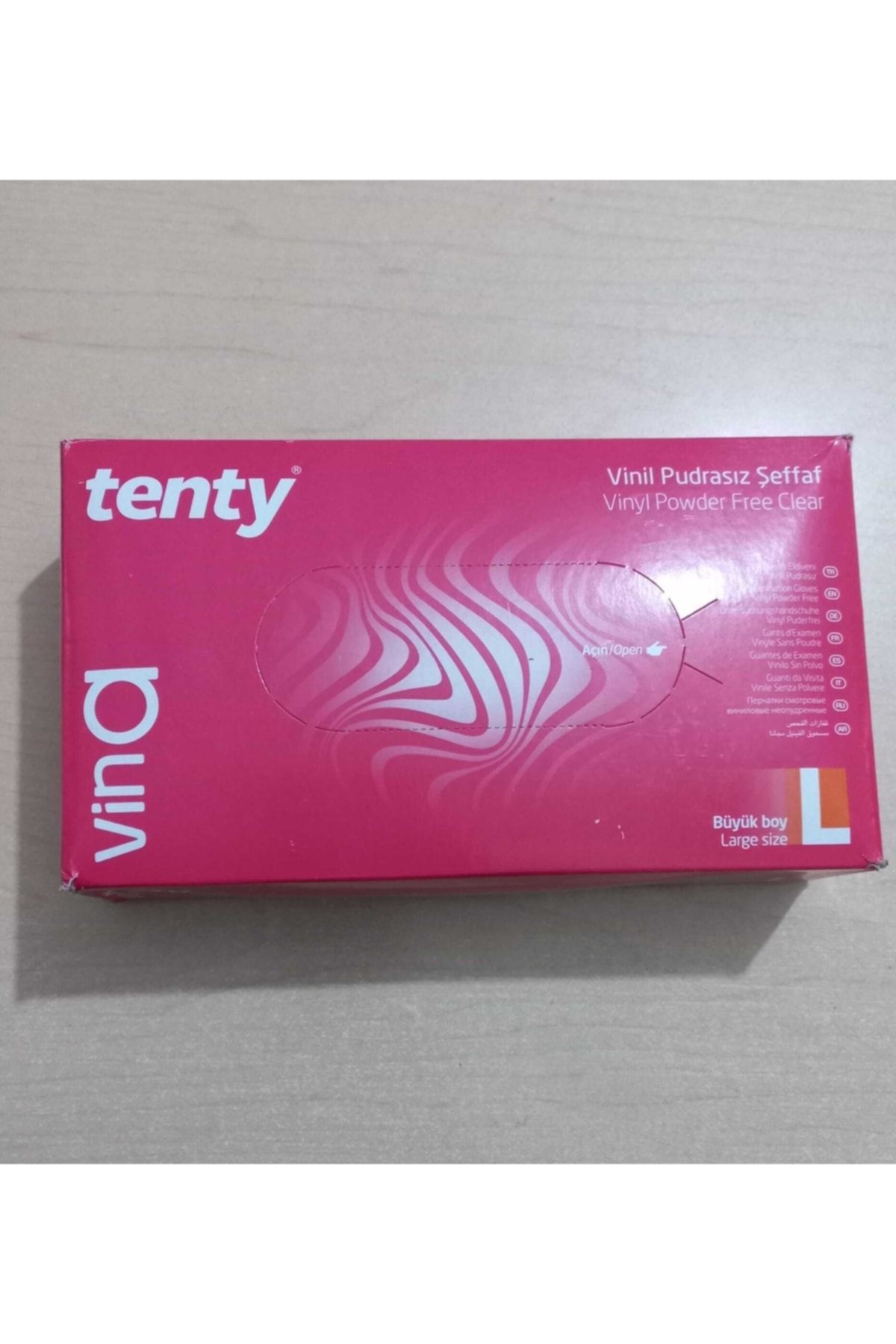 Tenty Vinil Muayene Eldiveni Pudrasız Large 100 Lük