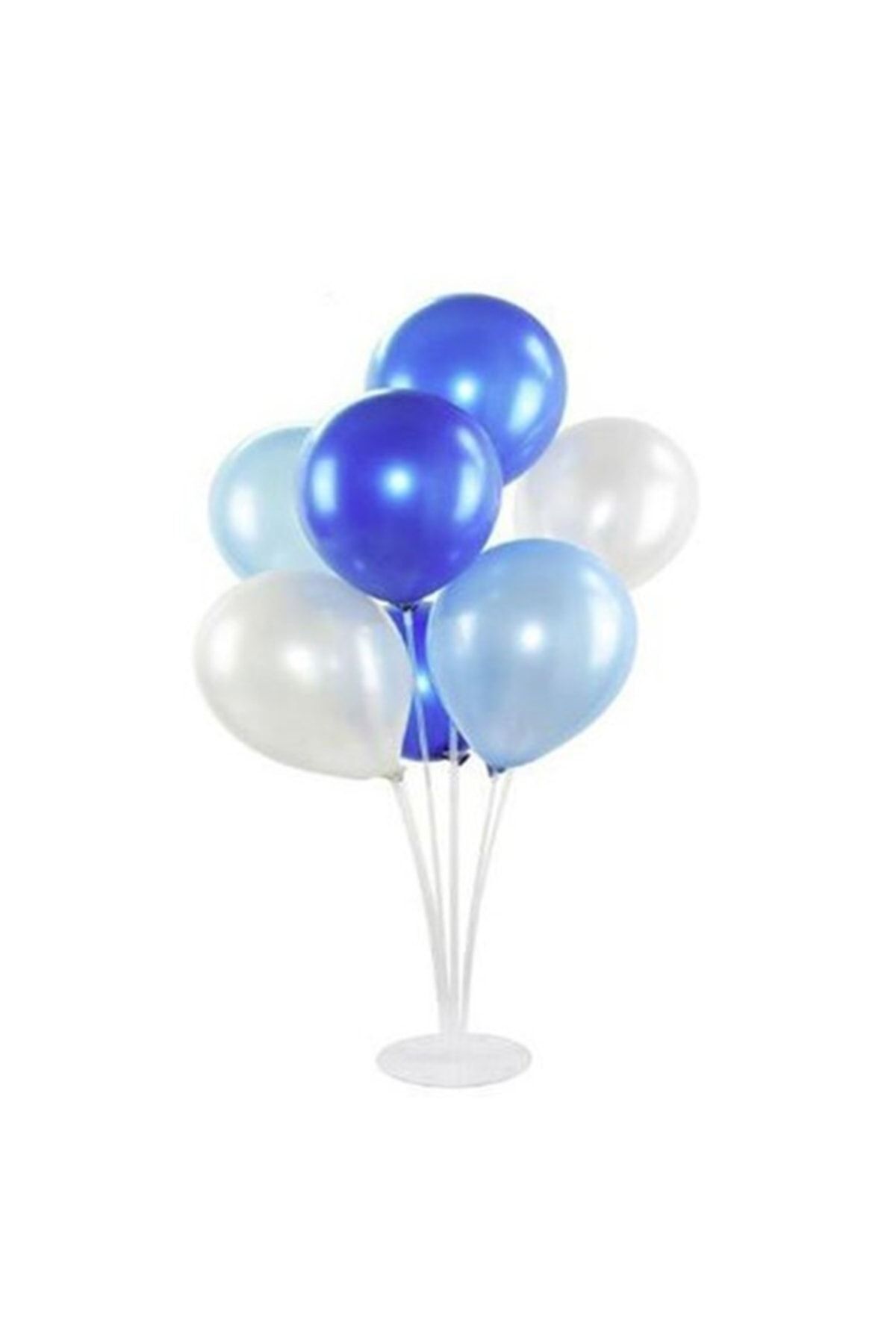 Partioutlet Mavi Beyaz Lacivert Ayaklı Balon Standı