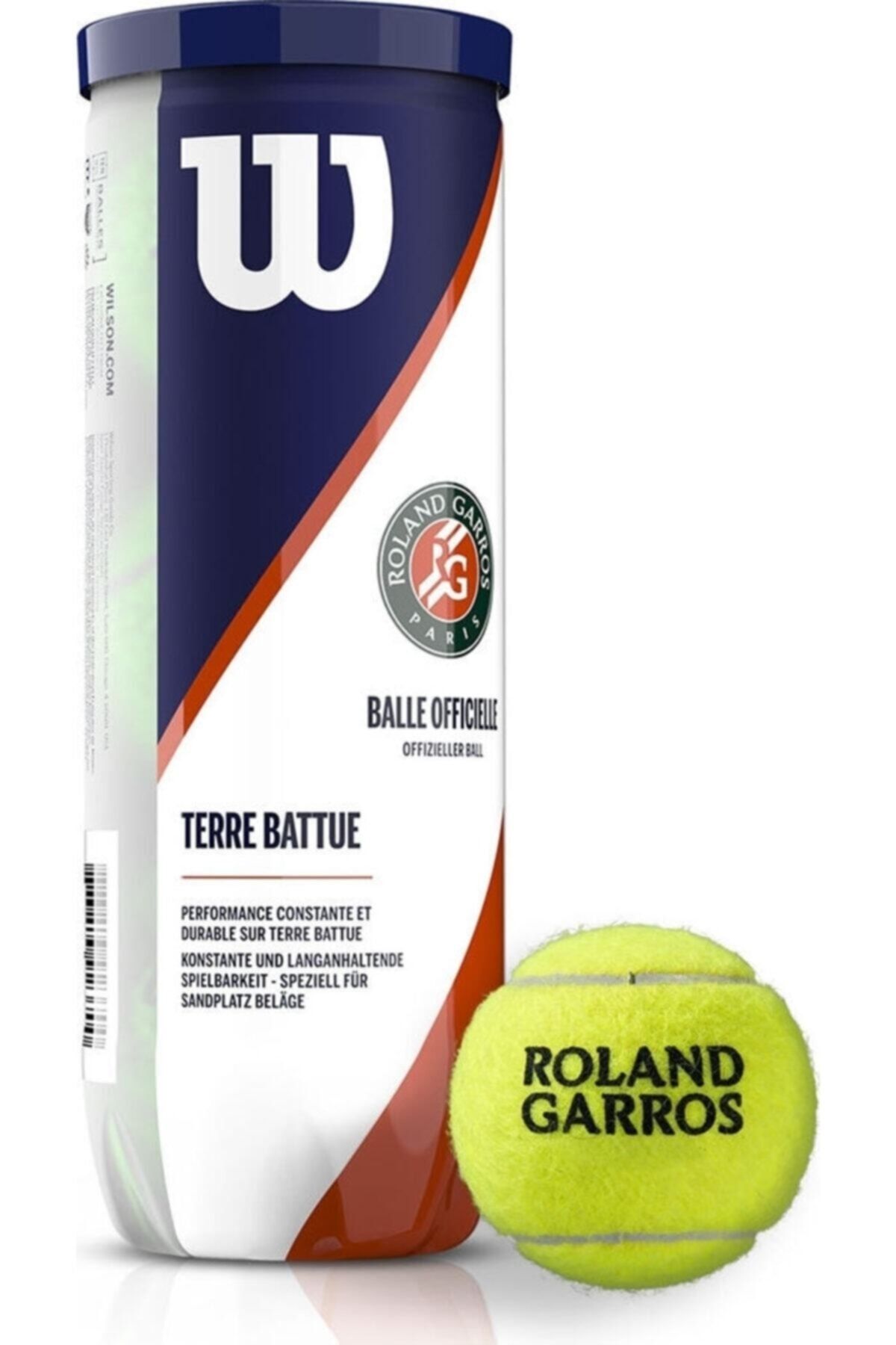 Wilson Roland Garros Clay Court 3lü Toprak Kort Tenis Topu Wrt125000