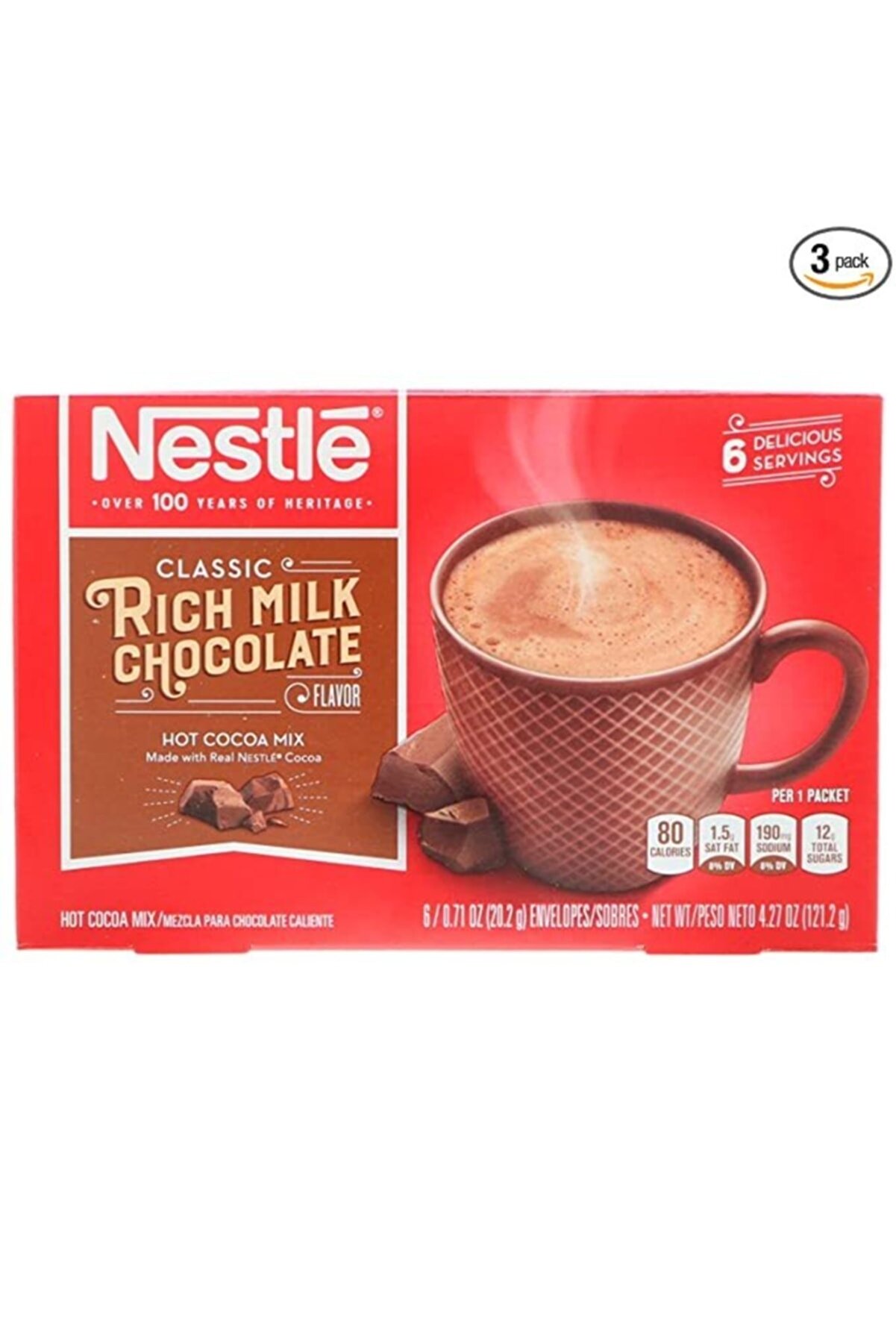 Nestle Clasic Rich Milk Chocolate Hot Cocoa Mix 6ş20,2g