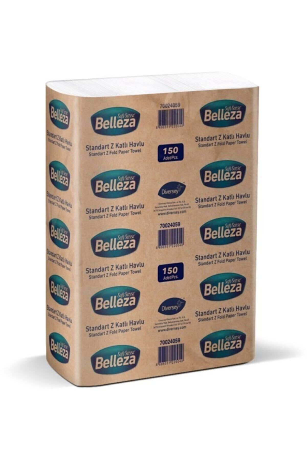 BELLEZA Standart Z Katlı Dispenser Havlu 20x24 Cm 150 Ypr X 12li 70024059