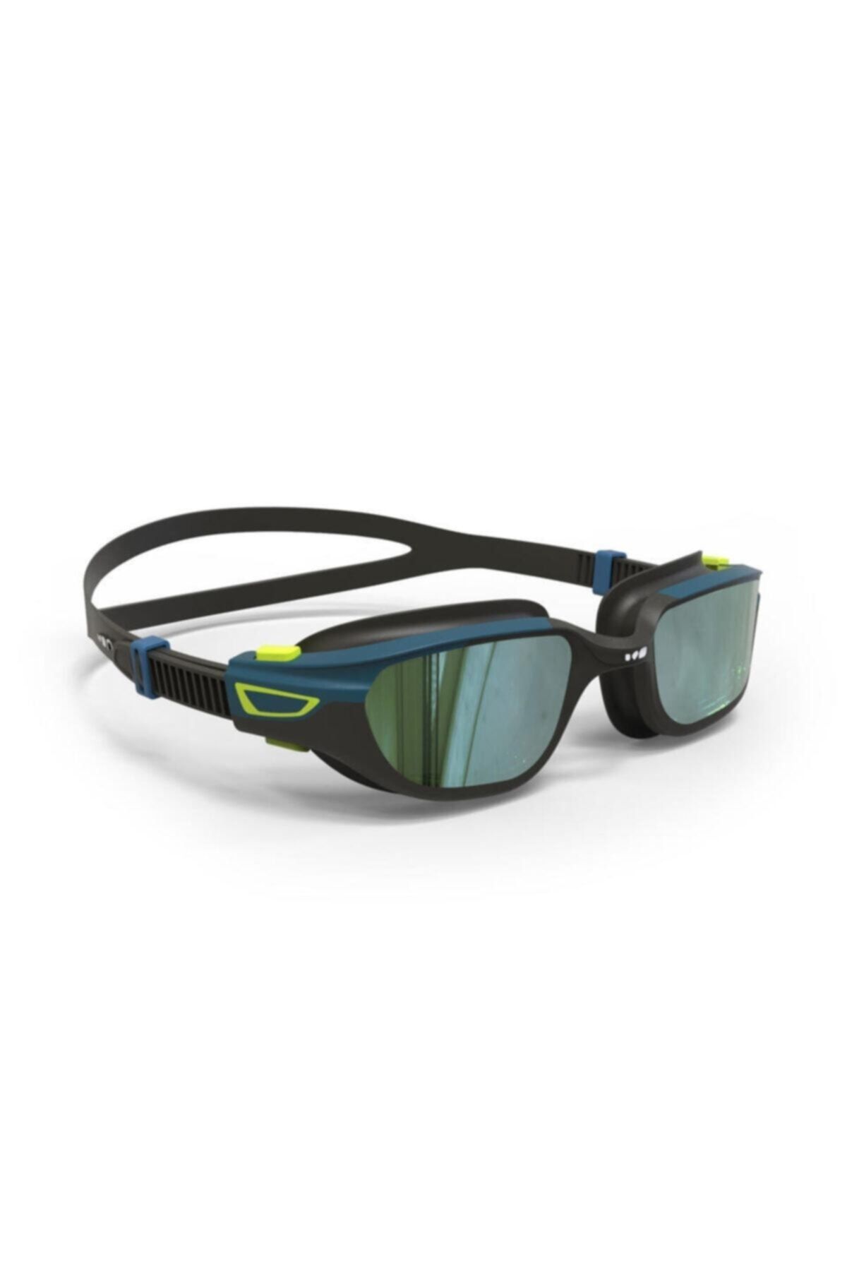 Decathlon Yüzücü Gözlüğü - Siyah / Mavi - Aynalı Camlar - L Boy - Spırıt
