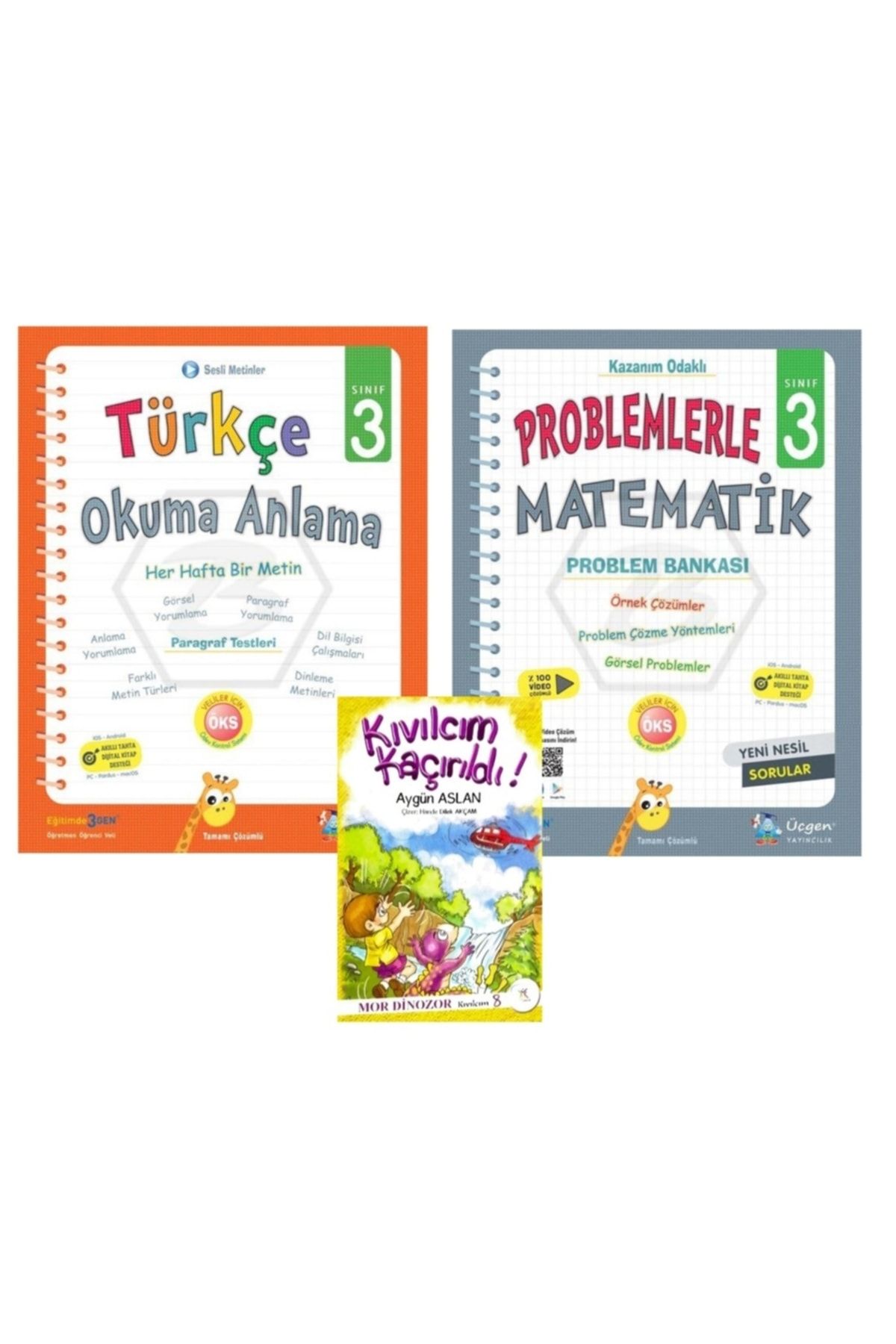 Üçgen Yayıncılık 3.sınıf Türkçe Okuma Anlama + Problemlerle Matematik