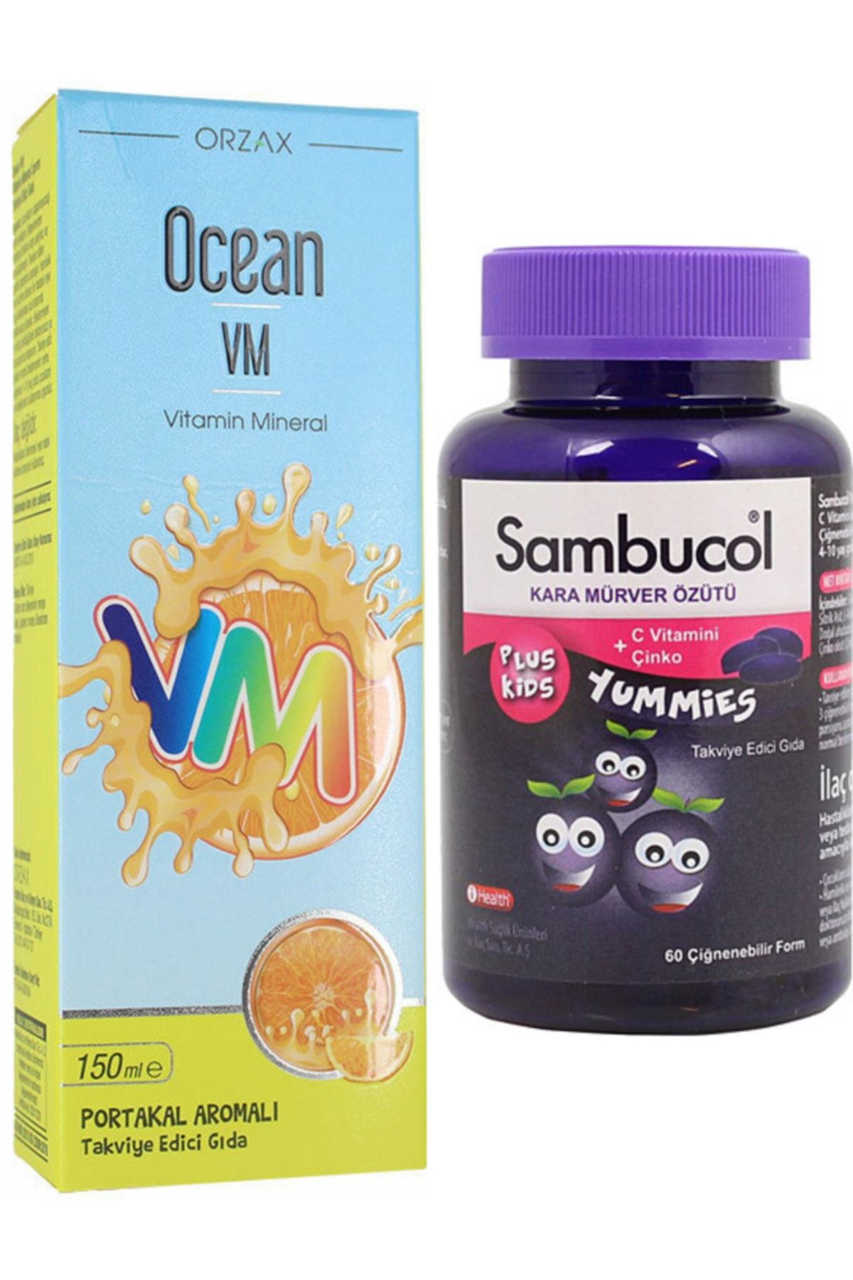 Ocean Vitamin Mineral Şurup 150ml Sambucol Plus Kids Yummies 60 Çiğnenebilir Form