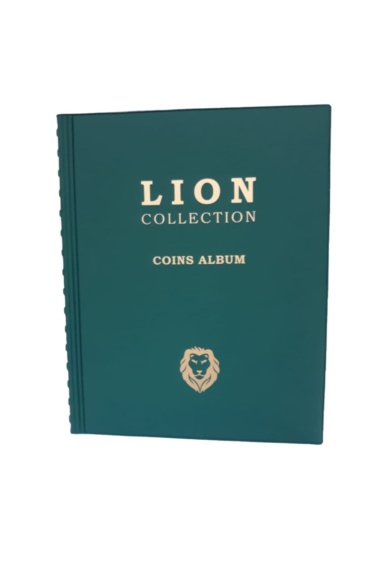 Lion Madeni Para Albümü 12 Sayfa (210mmx265mm) - 372 Cepli - Yeşil