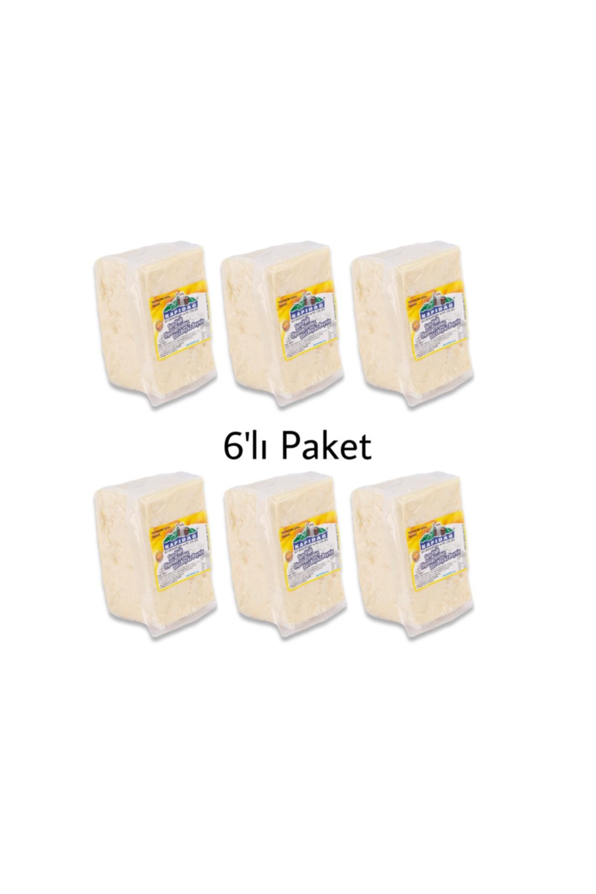 Kapıdağ Tam Yağlı Sert Inek Beyaz Peynir 600 gr 6'lı Paket