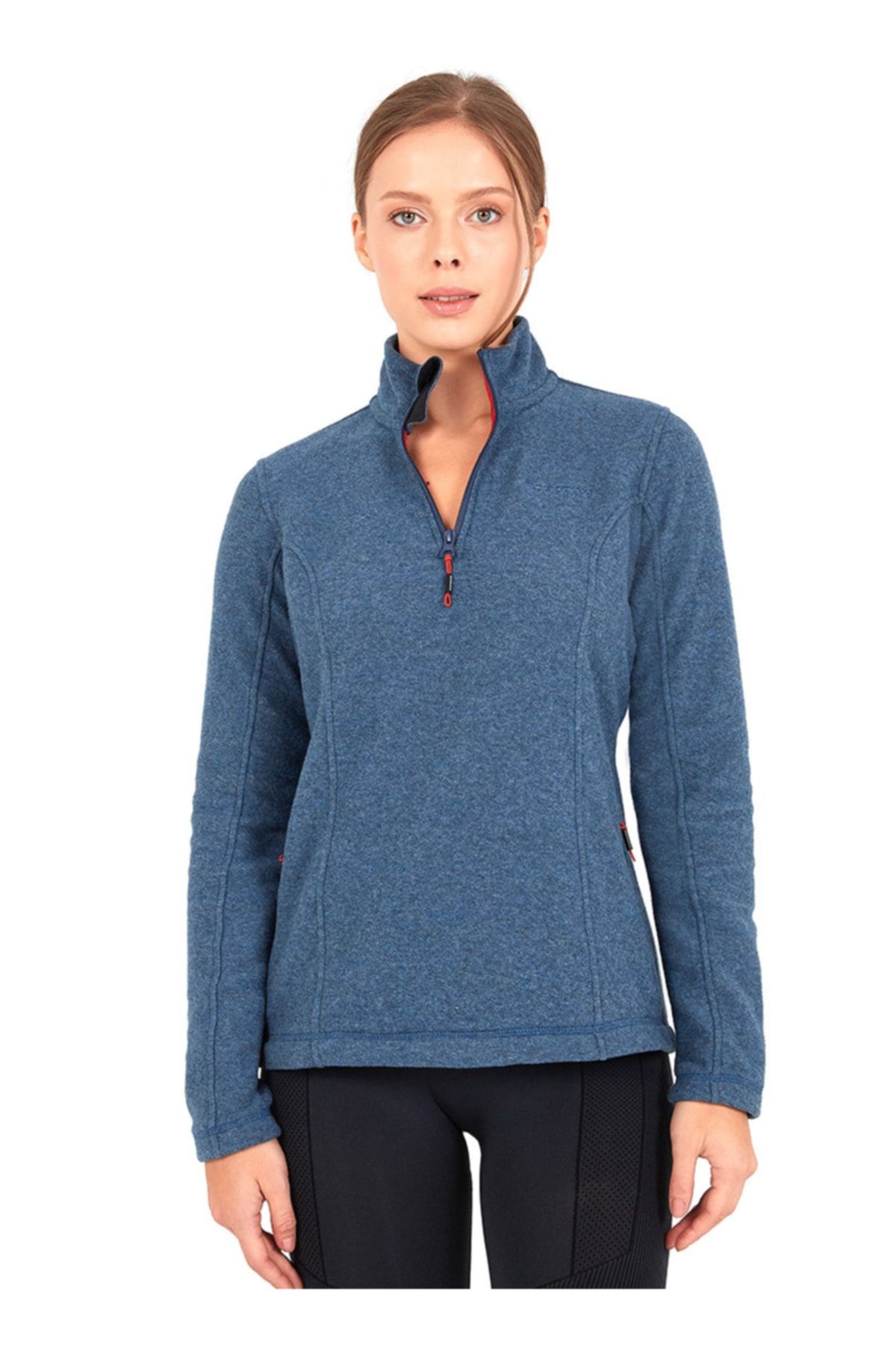 Blackspade Kadın Fermuarlı Termal Sweatshirt 2. Seviye 50465 - Mavi