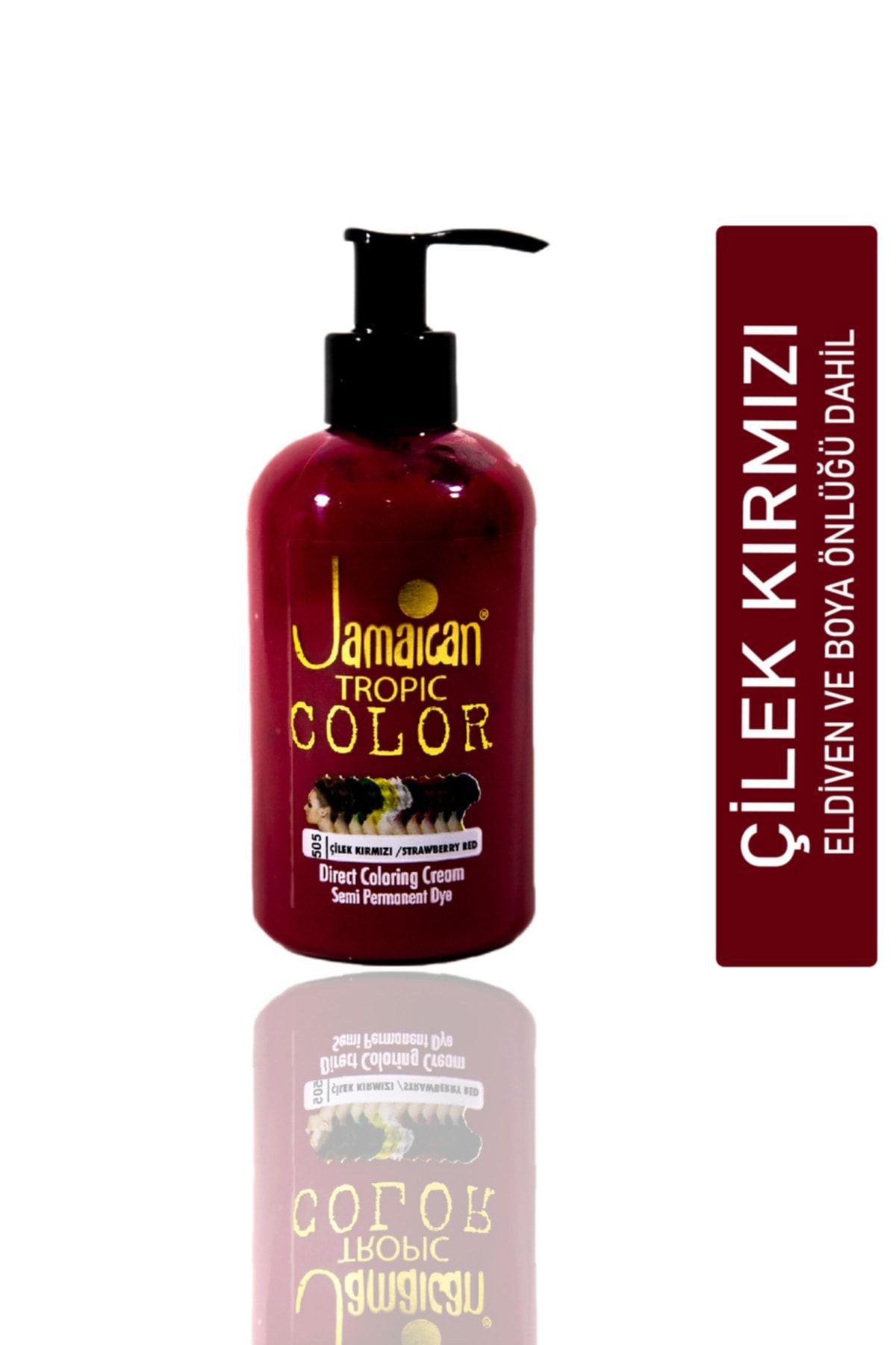 Jamaican Jean's Color Saç Boya Önlük Ve Eldivenli Çilek Kırmızı Hedepa1052