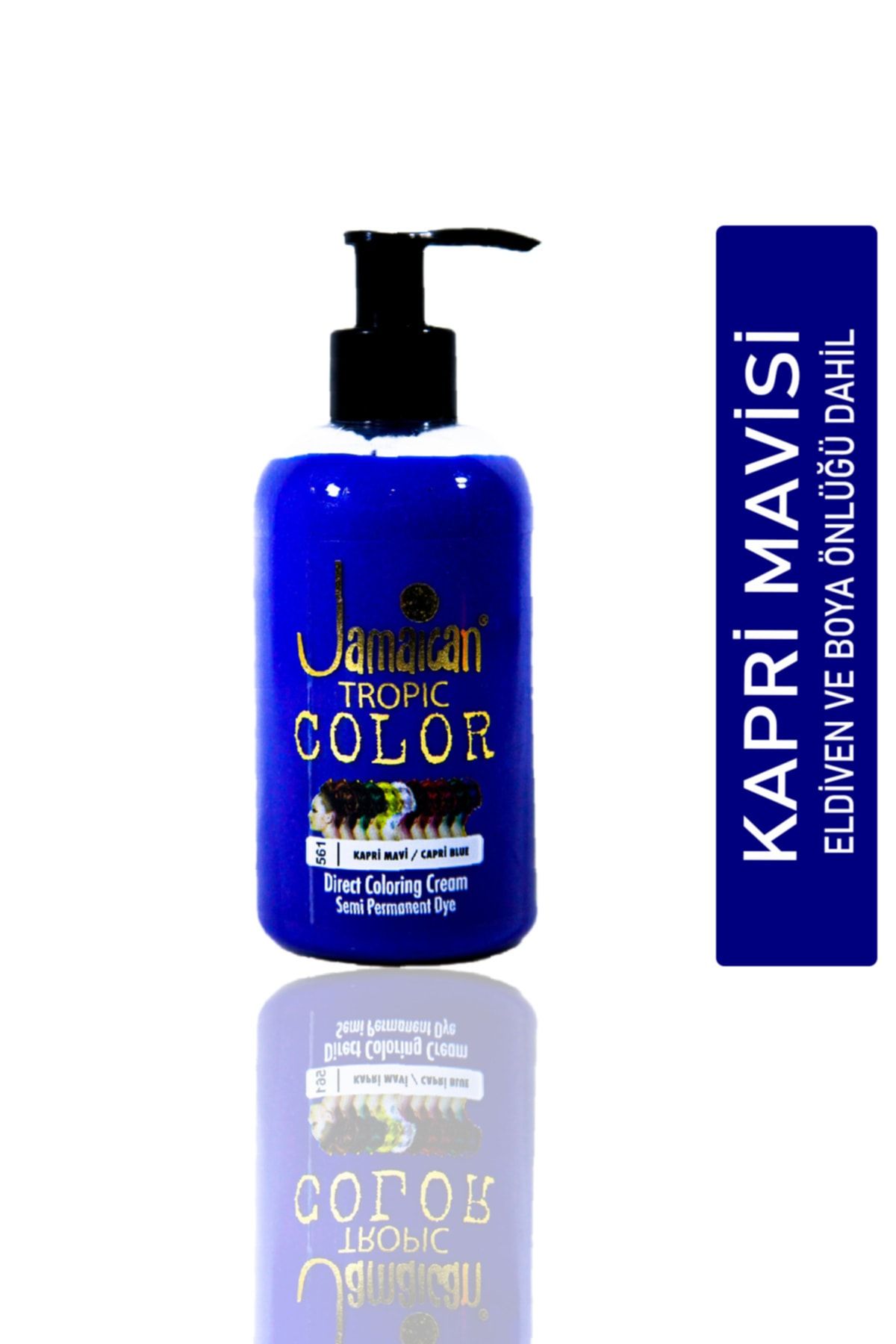 Jamaican Jean's Color Saç Boya Önlük Ve Eldivenli Kapri Mavi Hedepa1053