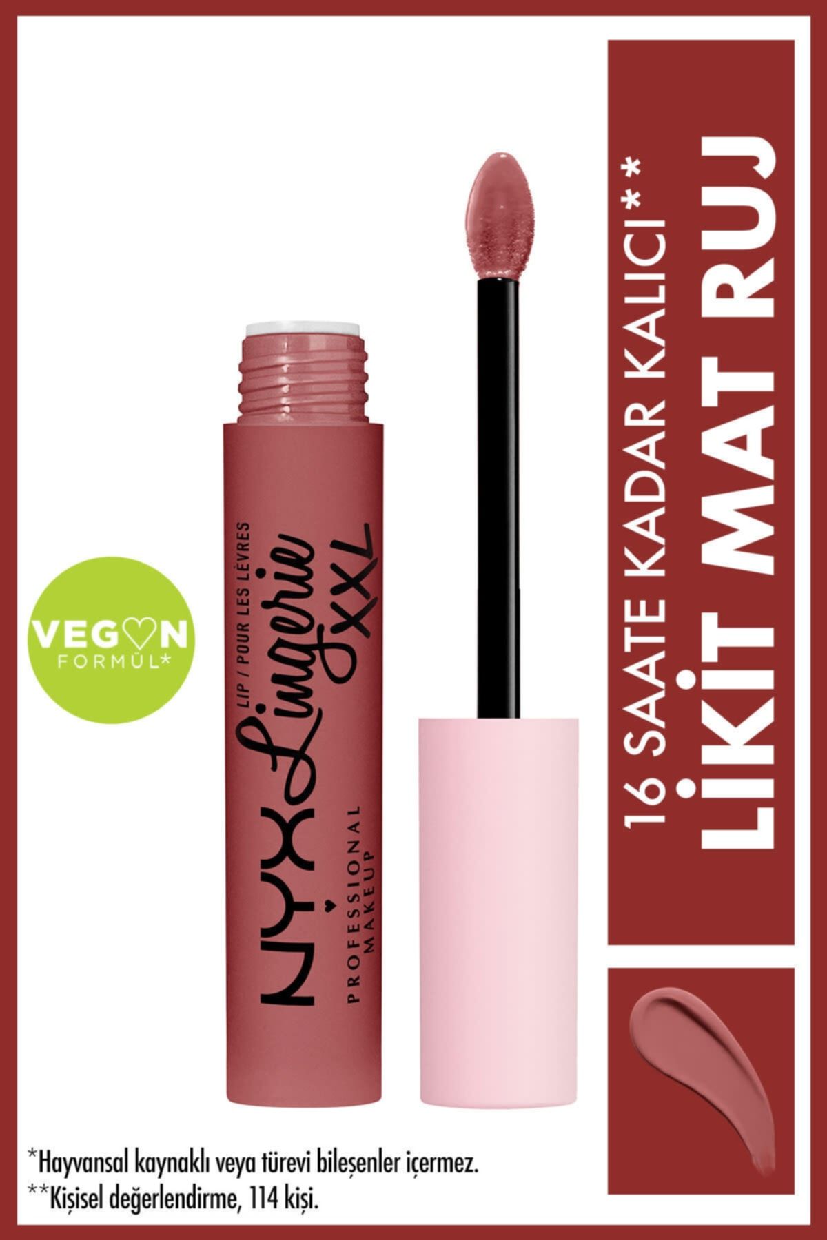 NYX Professional Makeup Likit Mat Ruj - Lip Lingerie Xxl Matte Liquid Lipstick Stripd Down