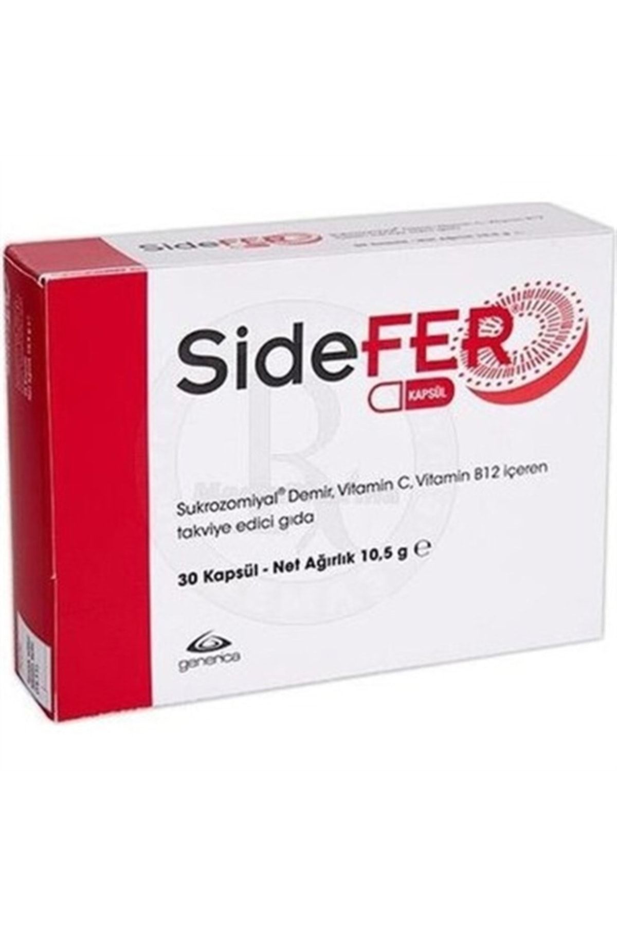Sidefer Sukrozomiyal Demir Vitamin C Vitamin B12 30 Kapsül
