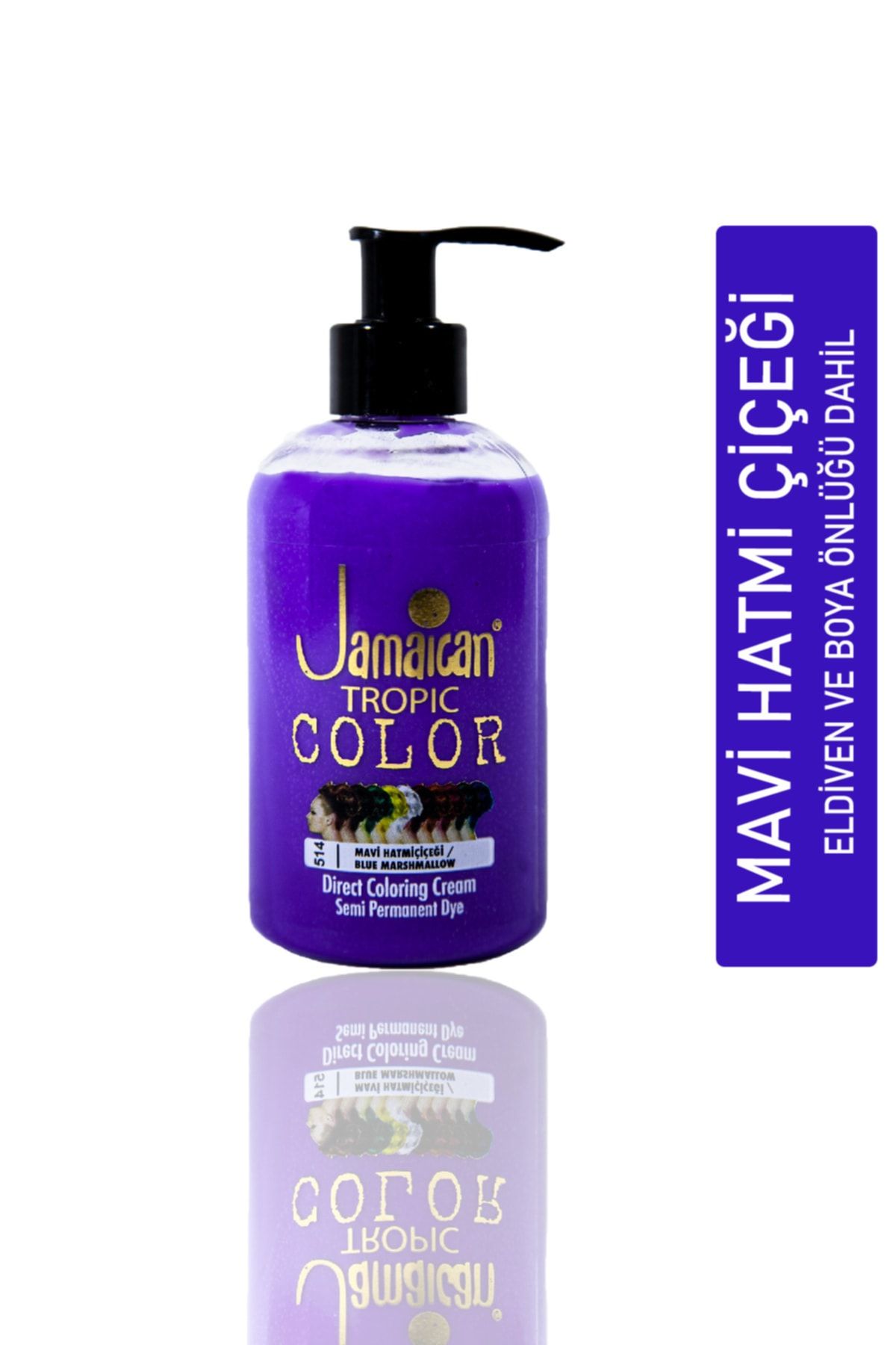 Jamaican Jean's Color Saç Boya Önlük Ve Eldivenli Mavi Hatmi Çiçeği Hedepa1068