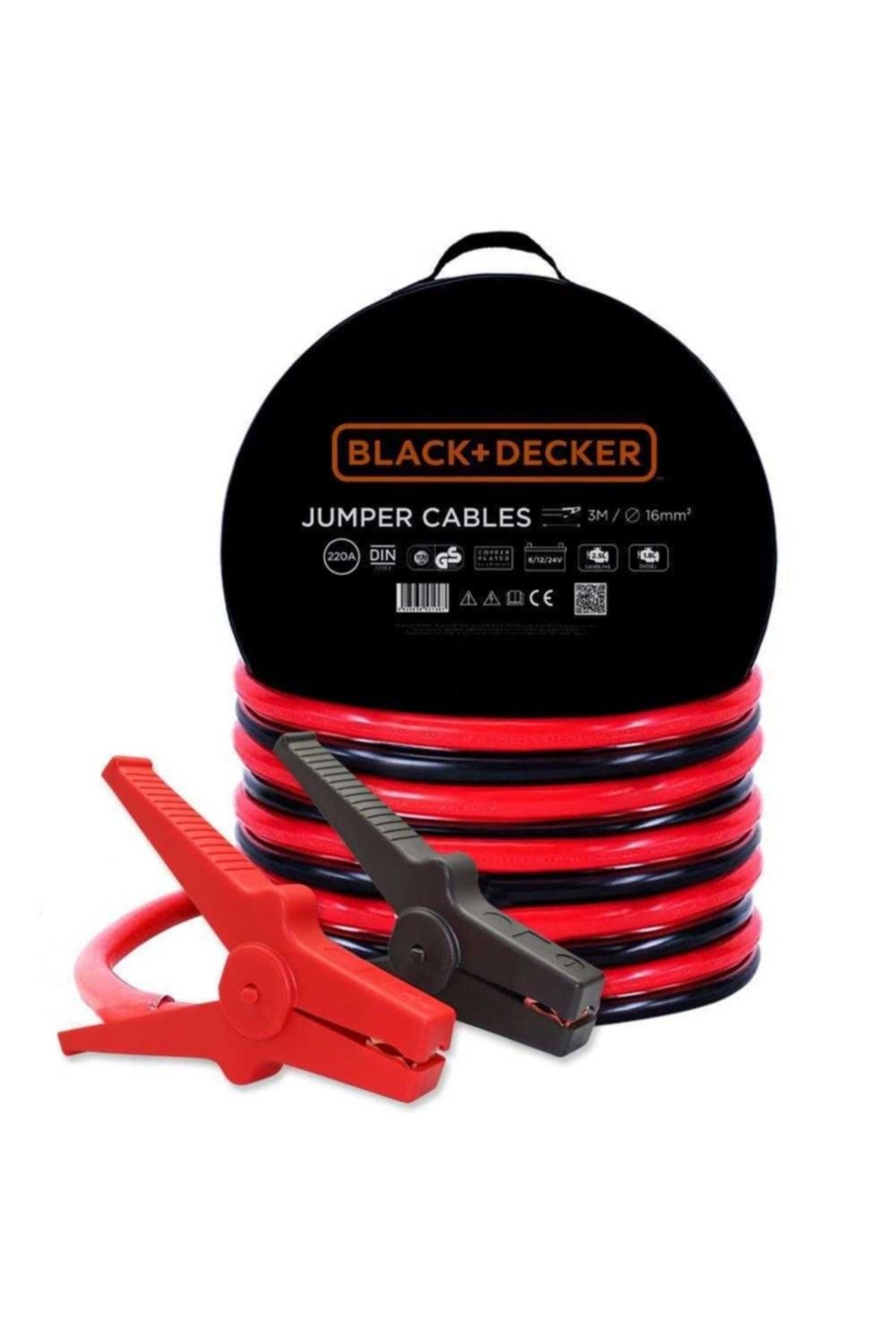Black Decker Black Decker Akü Takviye Kablosu Bxa11 6v/12v/24v 220 Amper 3metre 16mm²