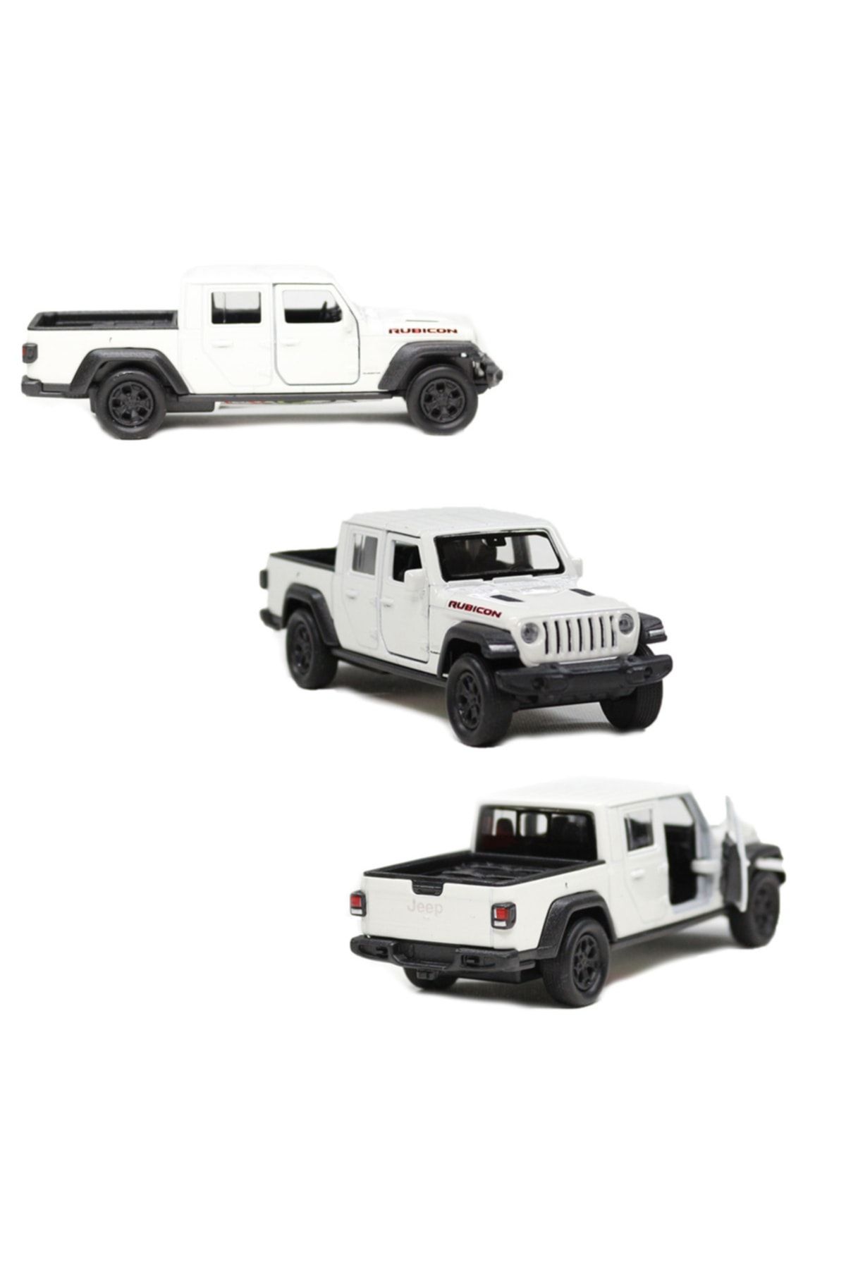 Toyaş Jeep Rubicon Çek Bırak Metal Oyuncak Araba 12 Cm Beyaz