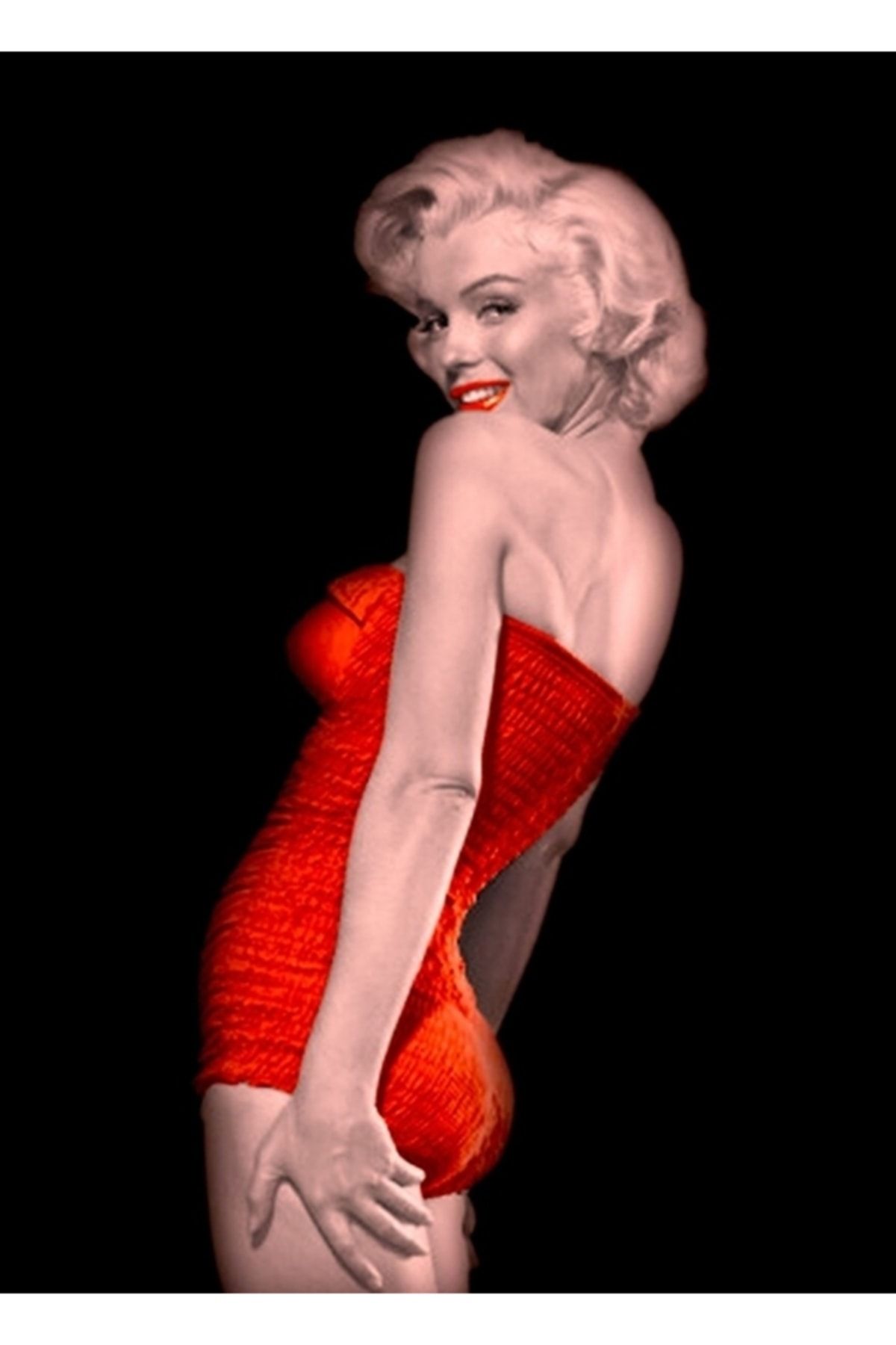 Universal Marılyn Monroe: Kırmızı Mayo Içinde Tablo Ahşap Poster Dekoratif Yazdır