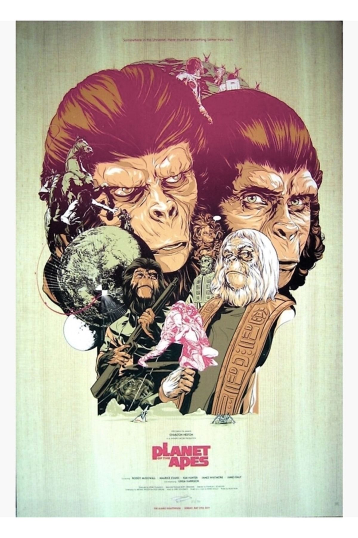 Universal Planet Of The Apes Poster Tablo Ahşap Poster Dekoratif