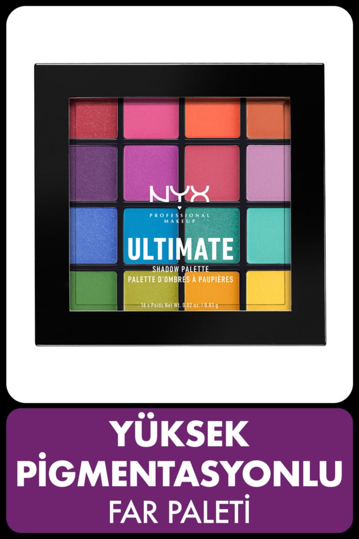 NYX Professional Makeup Göz Farı Paleti - Ultimate Shadow Palette Brights 800897017651