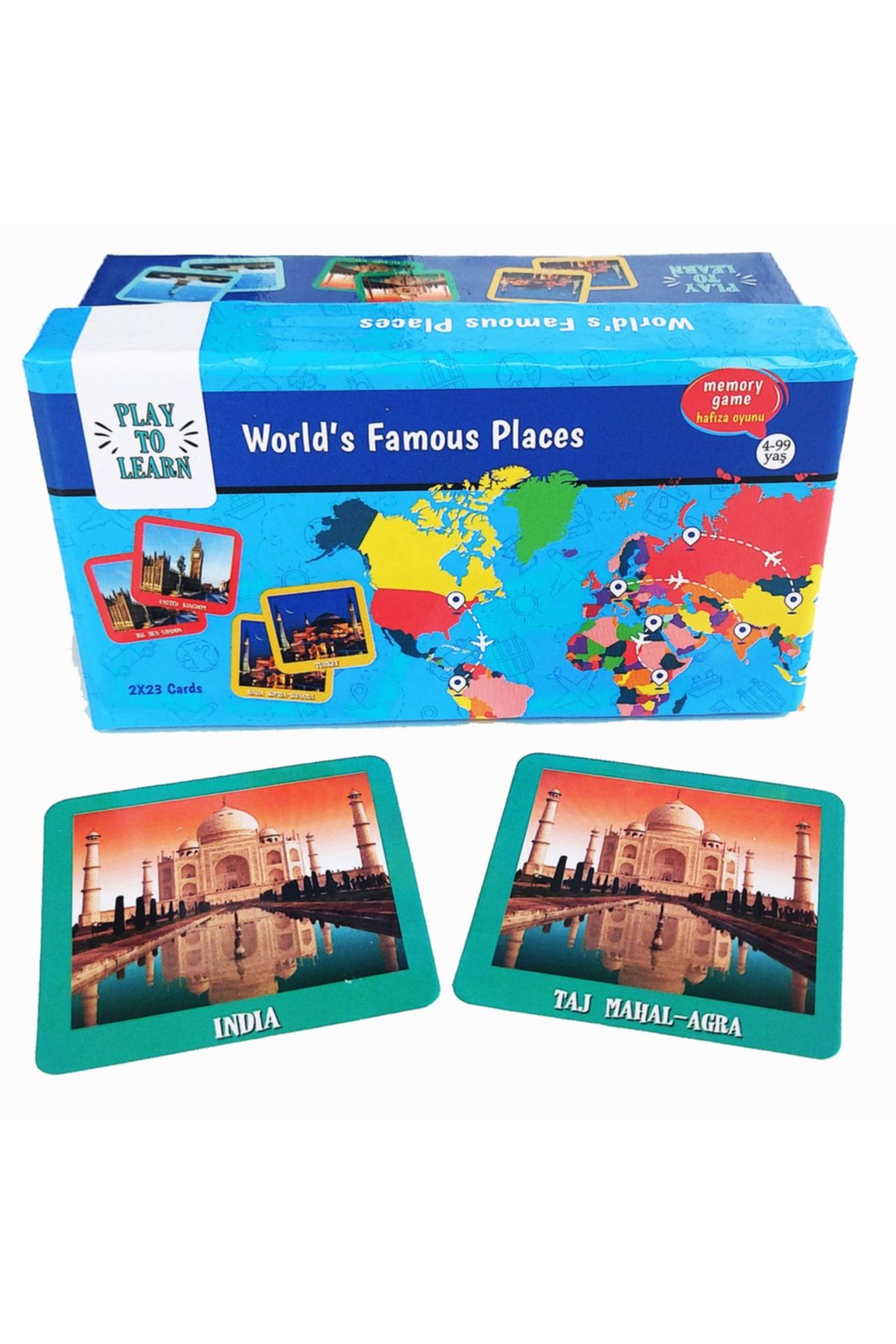 Play to Learn World's Famous Places - Genel Kültür Oyunu, Eğitici Kutu Oyunu, Dikkat Oyunu, Hafiza Oyunu