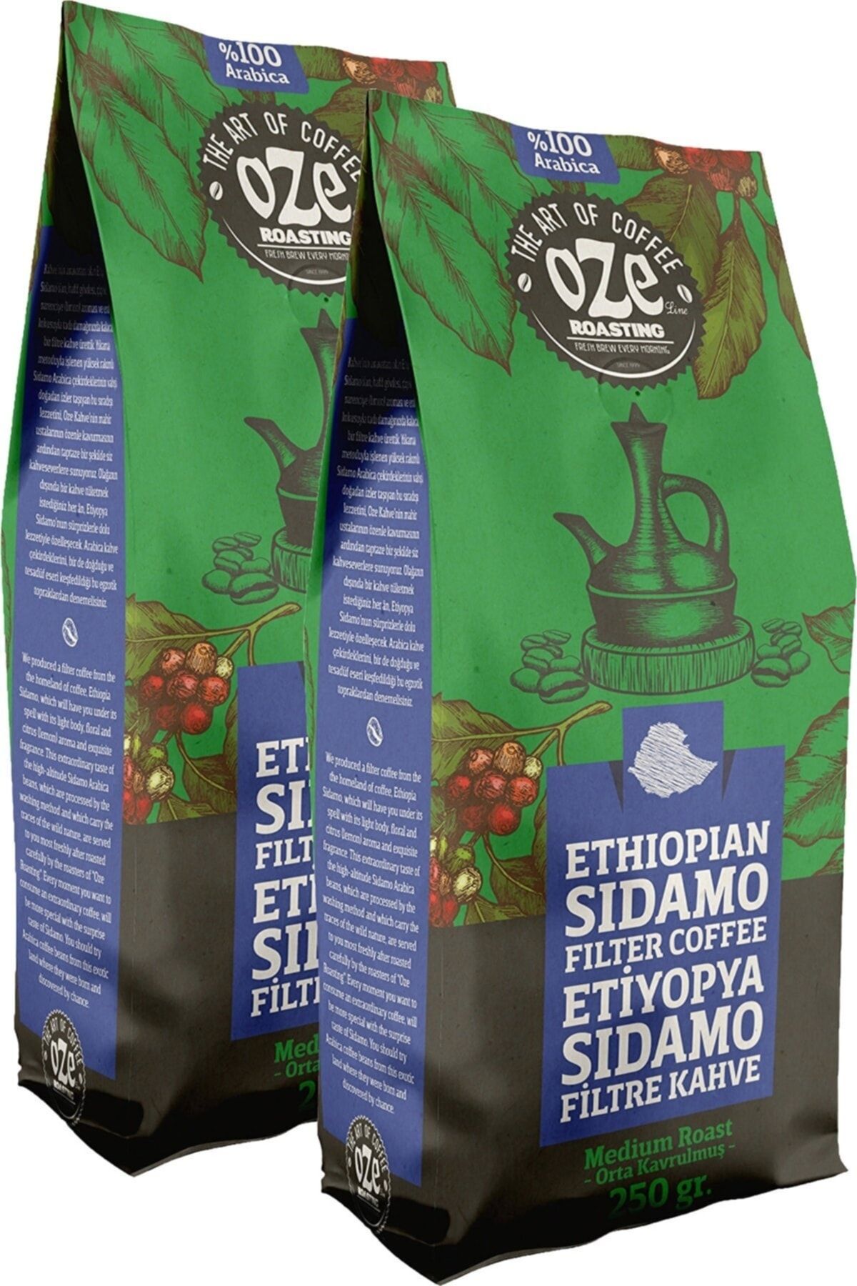 Oze Ethiopian Sidamo Filtre Kahve 2'li 250g